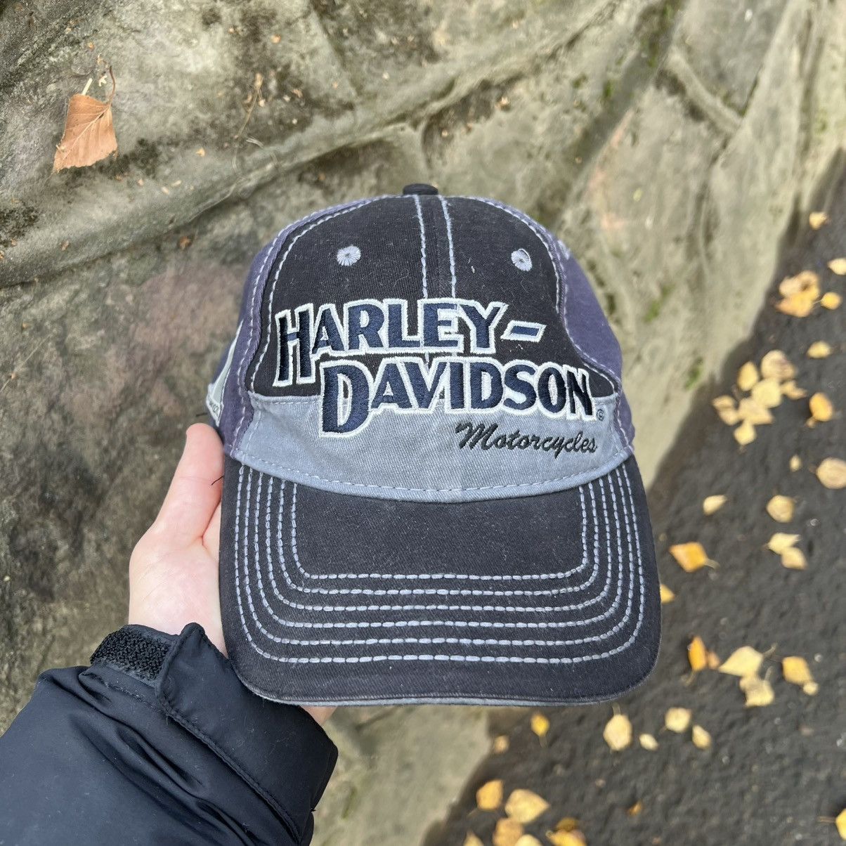 Harley Davidson Vintage Harley Davidson Y2K Faded Racing Cap Hat Size ONE SIZE - 1 Thumbnail