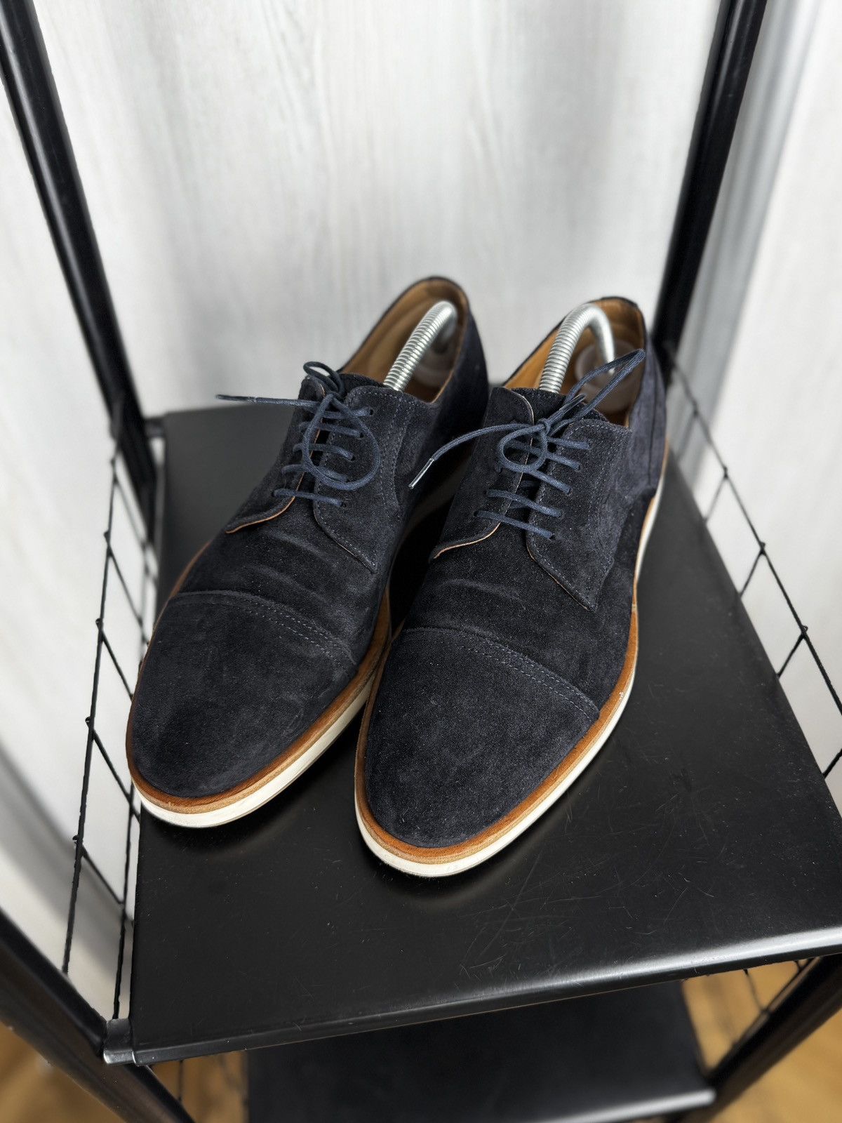 Hugo Boss Boss Hugo Boss Men's Oracle Derby blue suede Size US 8.5 / EU 41-42 - 13 Thumbnail