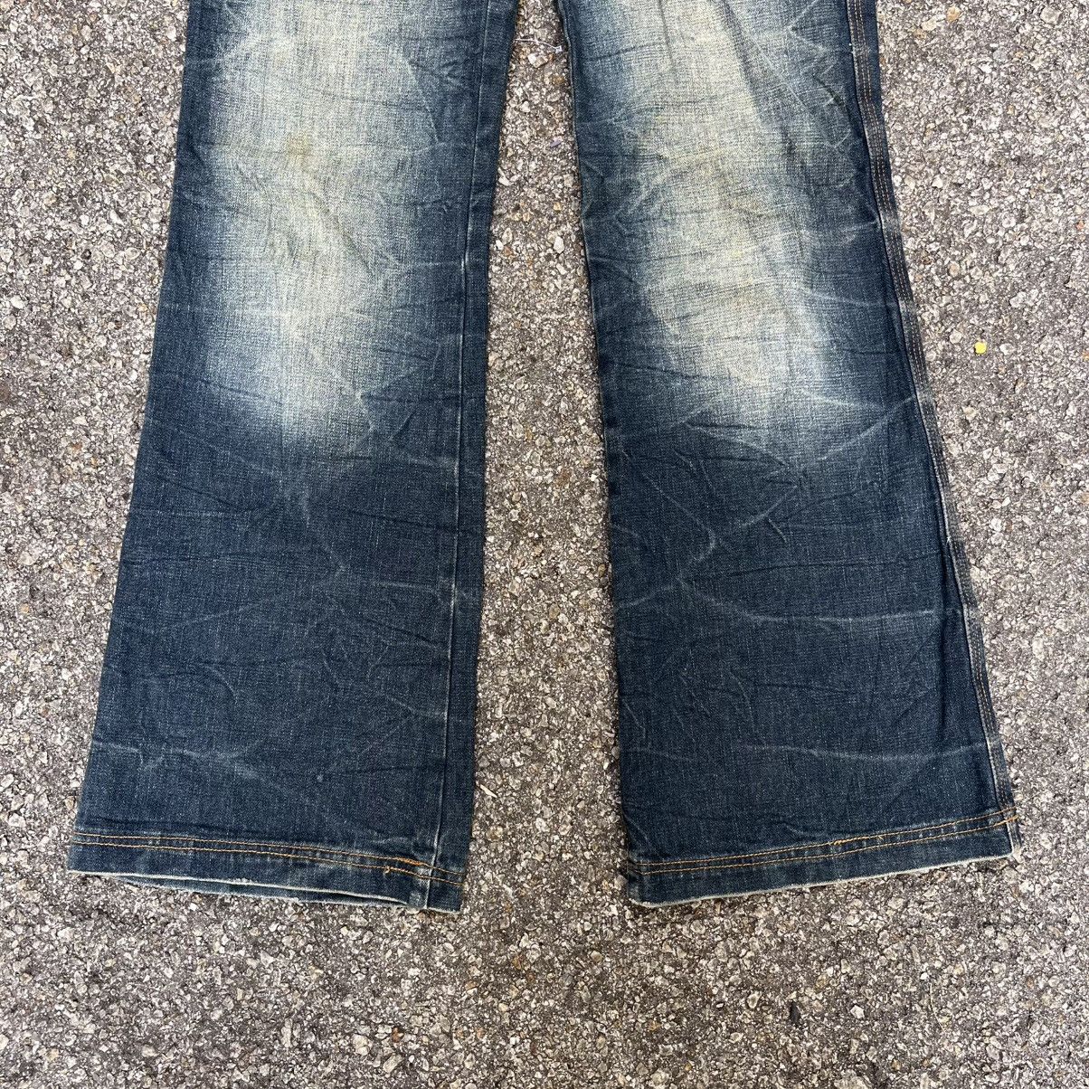 Japanese Brand SUPER FLARE JEANS JAPANESE DENIM BOOT CUT PANT Size 27" / US 4 / IT 40 - 3 Thumbnail