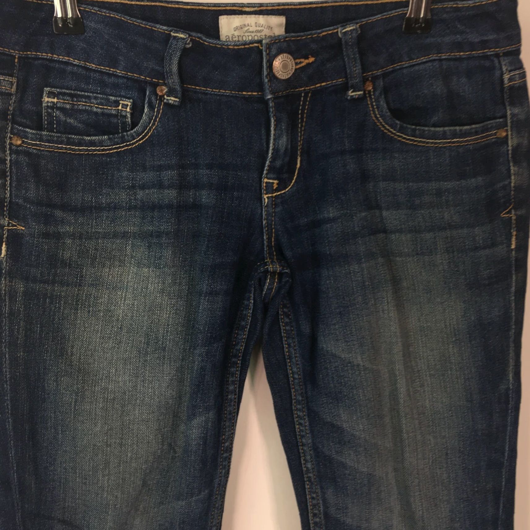 Vintage VINTAGE Aeropostale Jeans Crop Denim 30x18 Regular Slim Blue 90s City Womens Size 26" / US 2 / IT 38 - 4 Thumbnail