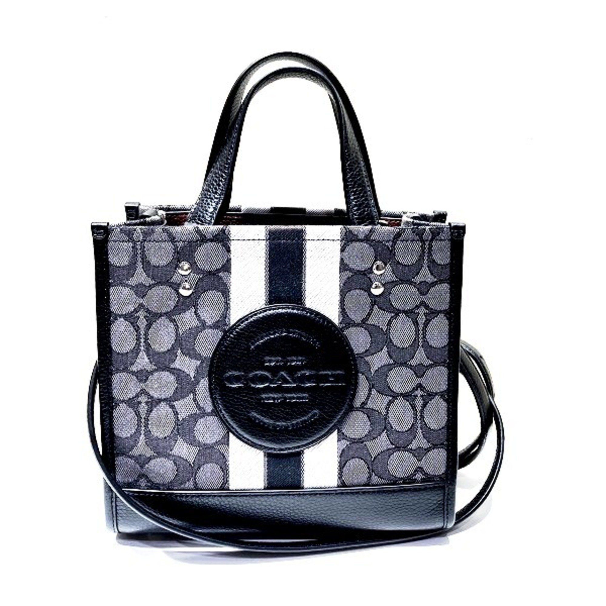 image of Coach Signature Dempsey Tote C8417 2Way Bag Shoulder Ladies in Black, Women's