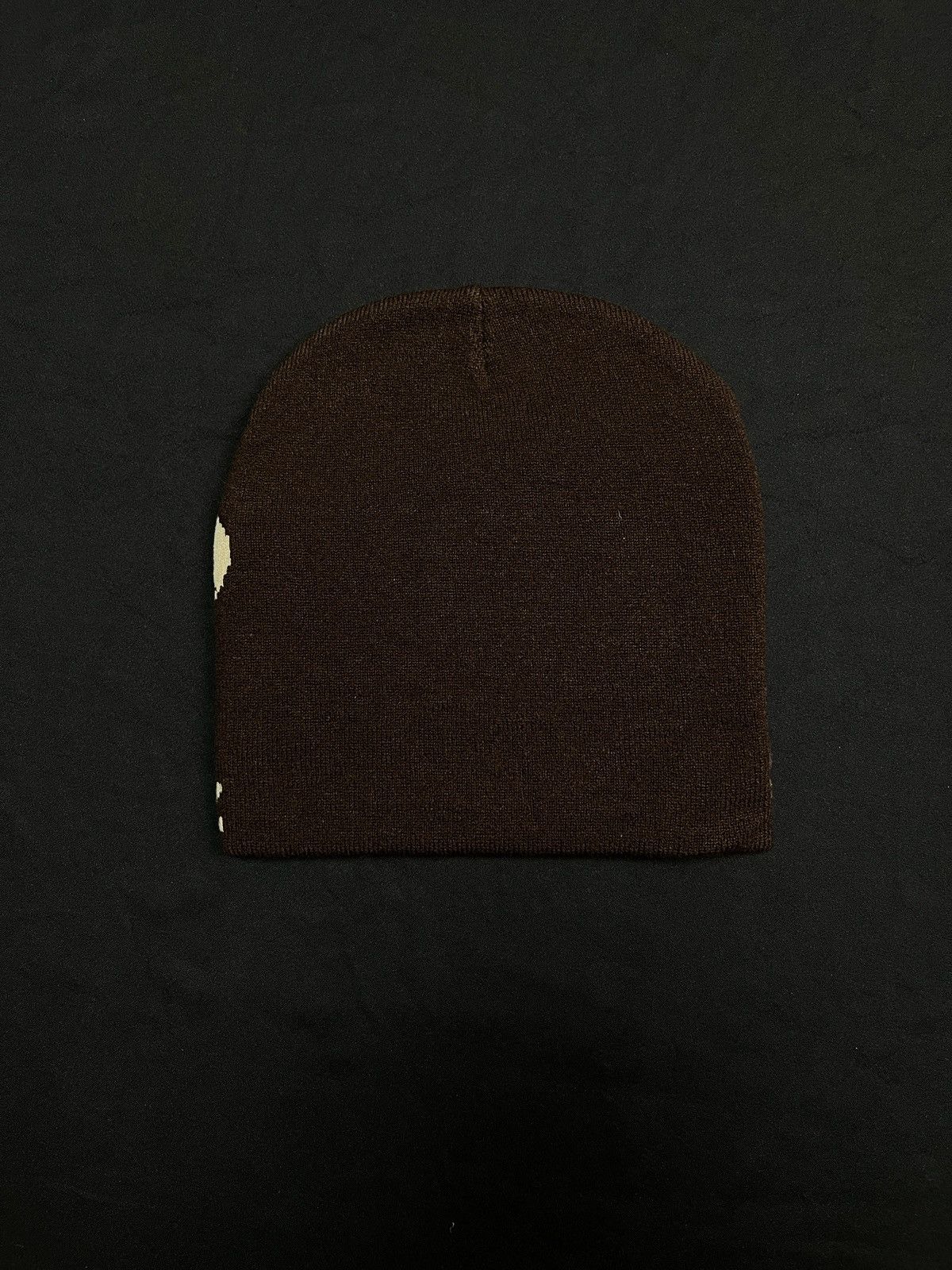 Japanese Brand Y2k Skeleton Skull Cap Graphic No Cuff Brown Beanie OS Size ONE SIZE - 4 Thumbnail