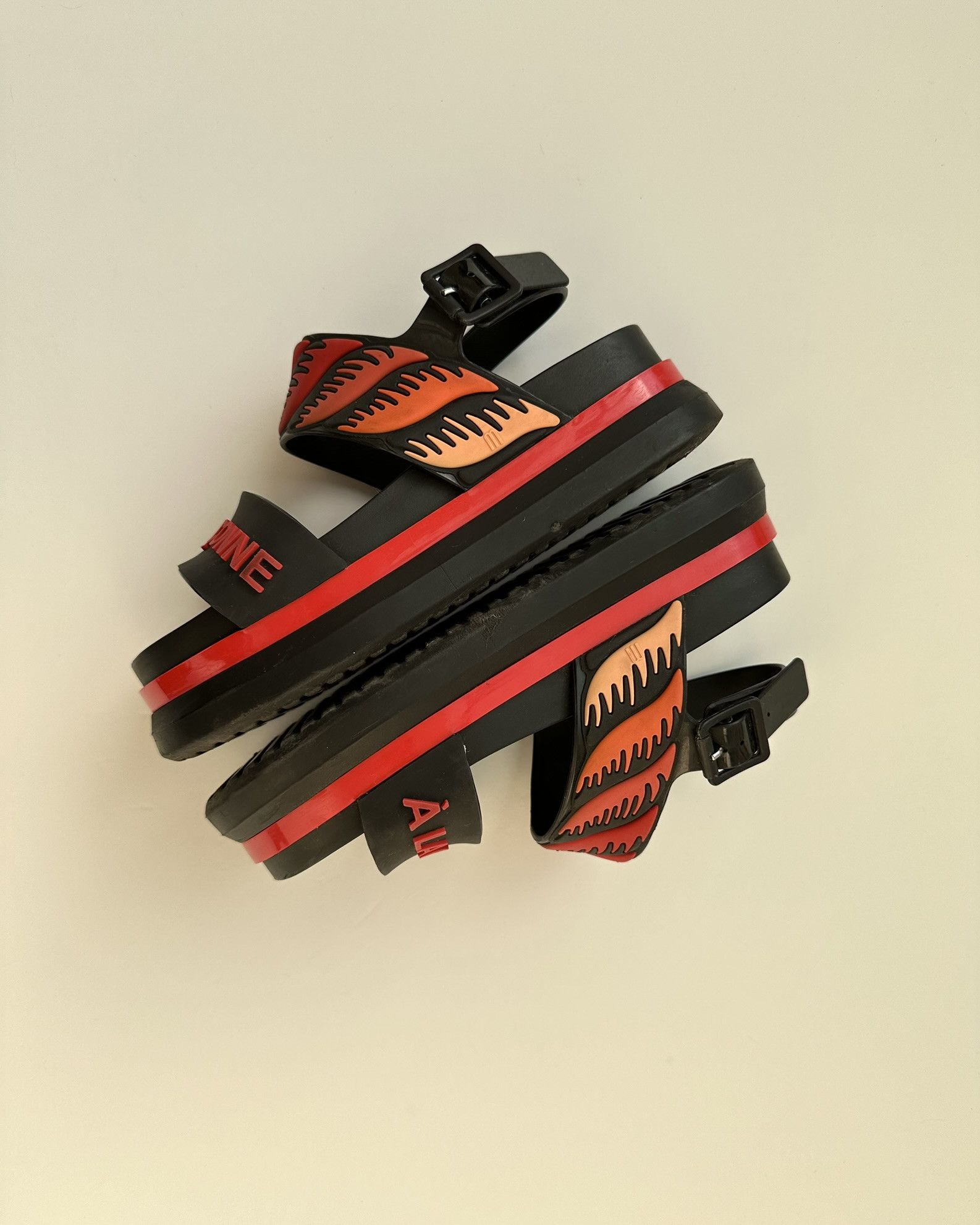 Melissa Melissa x À La Garçonne — Platform red and black Sandals Size US 6 / IT 36 - 3 Thumbnail