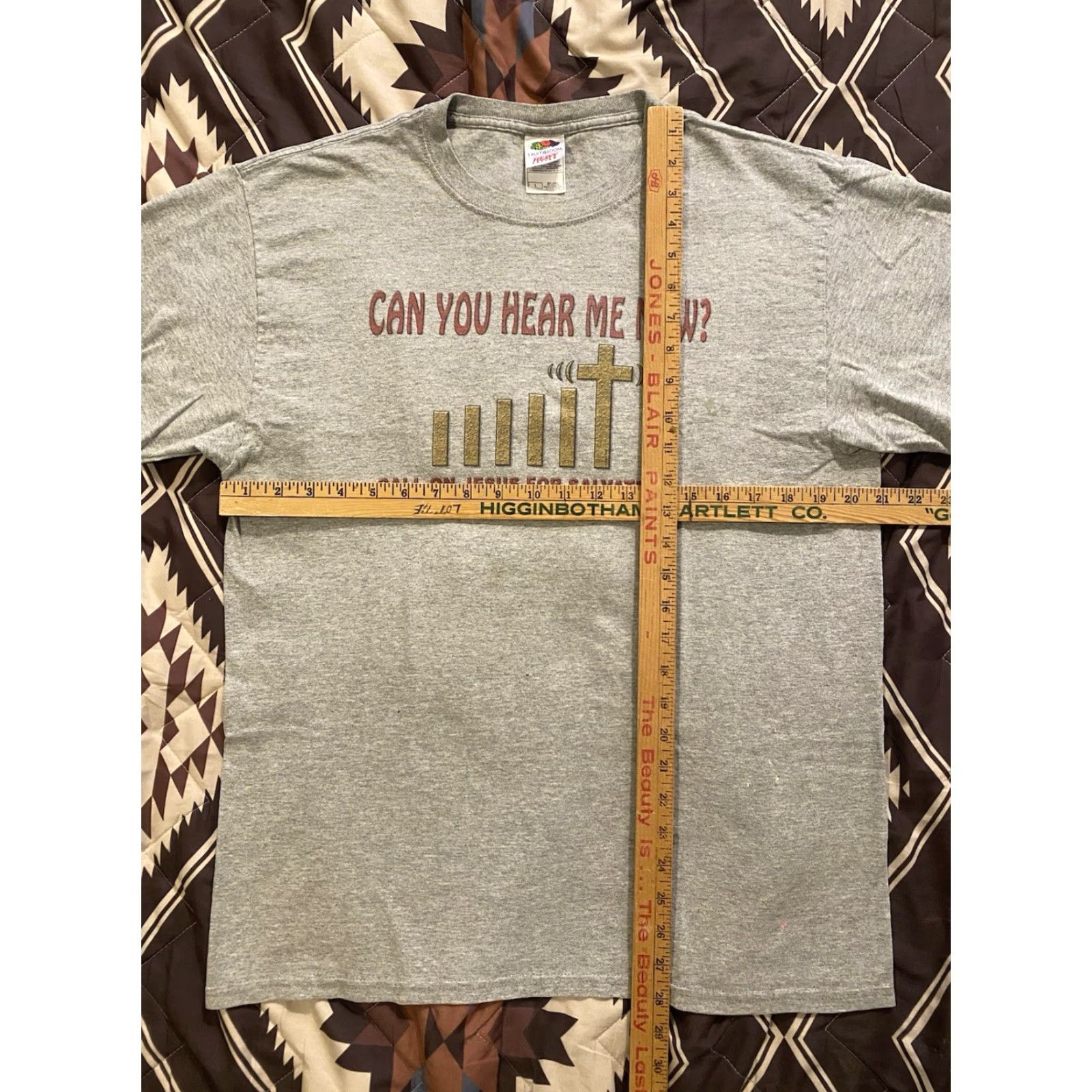 Fruit Of The Loom VINTAGE Fruit Of The Loom T-Shirt Can You Hear Me Now? Jesus Gray Adult Large Size US L / EU 52-54 / 3 - 5 Thumbnail
