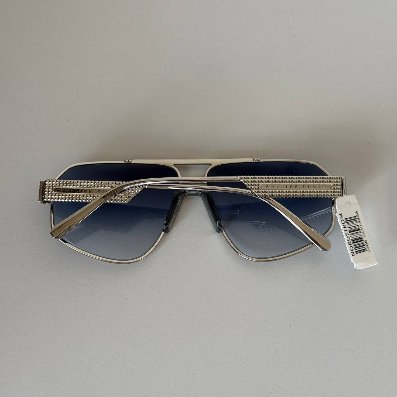 Philipp Plein Philipp Plein Rock Superhero SPP106 Men’s Sunglasses Silver Size ONE SIZE - 11 Thumbnail