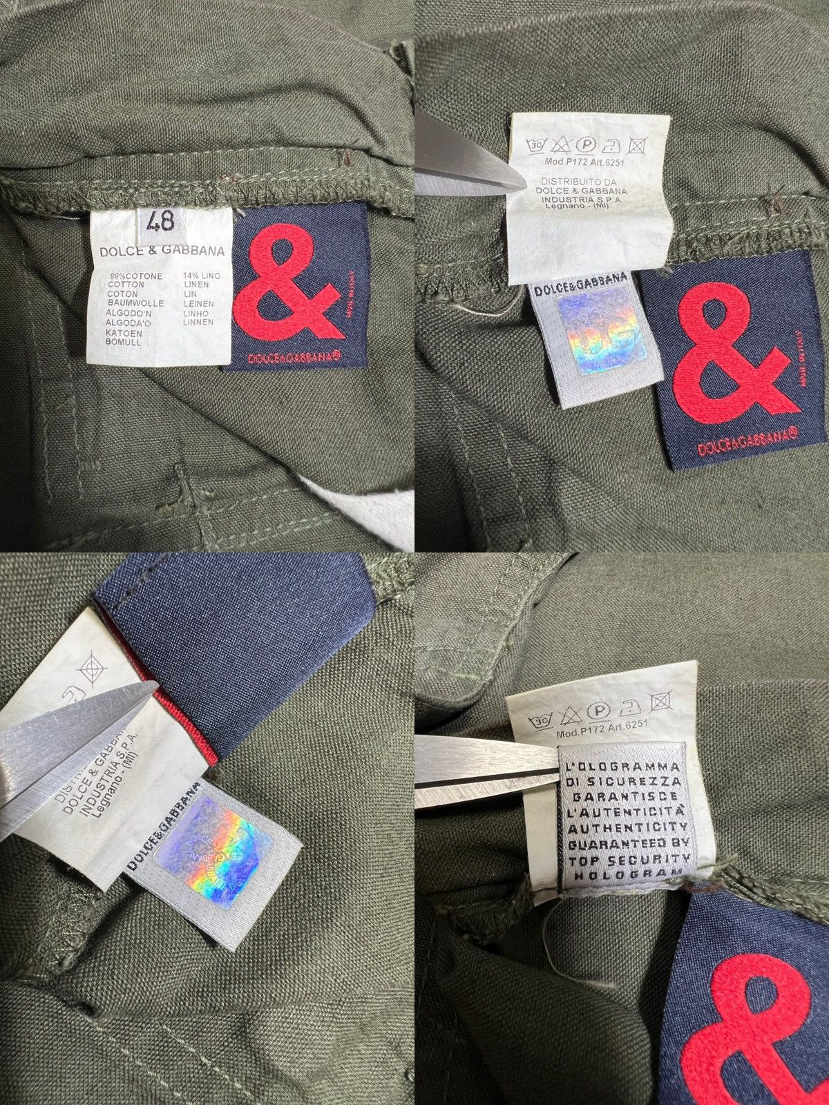 Dolce & Gabbana Dolce & Gabbana - Cotton Linen Olive Military Cargo Pants Size US 32 / EU 48 - 21 Thumbnail