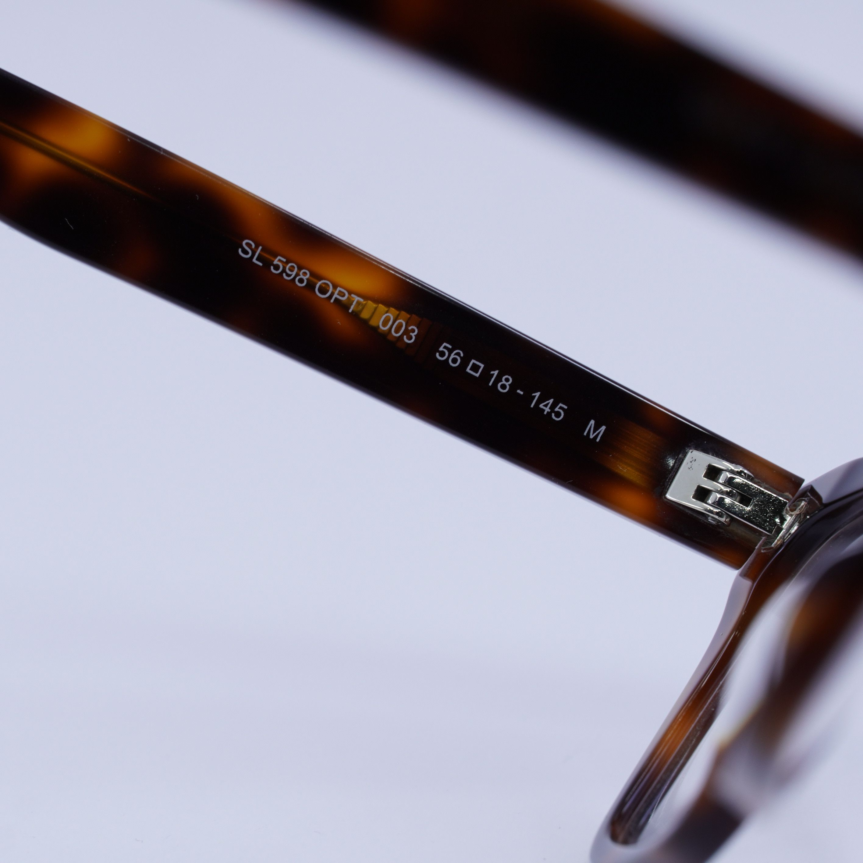 Saint Laurent Paris Saint Laurent SL598OPT 003 Eyeglasses Havana 56mm Rectangle Size ONE SIZE - 7 Thumbnail