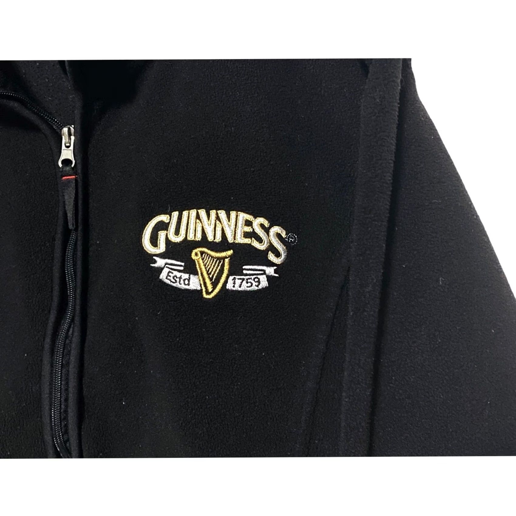 Vintage VINTAGE Guinness Jacket Full Zip Embroidered Spell Out Harp Logo Fleece Beer Mens Small Size US S / EU 44-46 / 1 - 3 Thumbnail