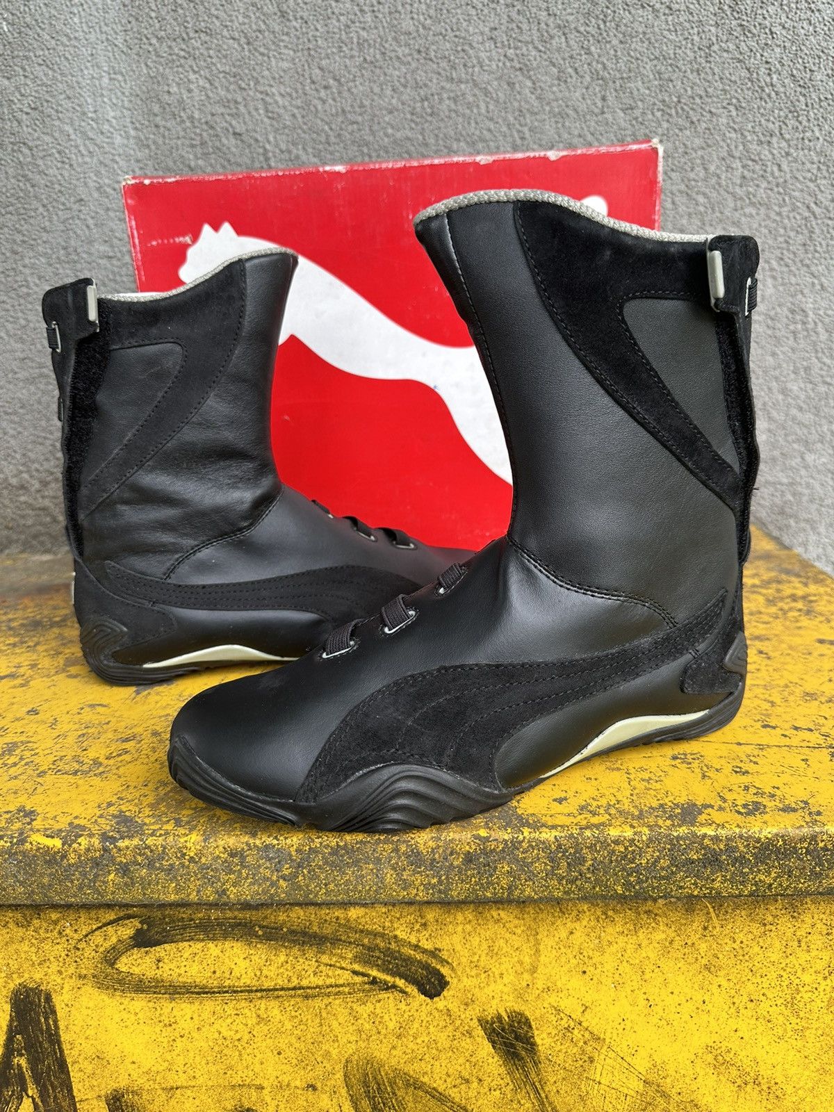 Puma Puma Slidre mid moto shoes vintage archive mostro Size US 8 / IT 38 - 2 Thumbnail