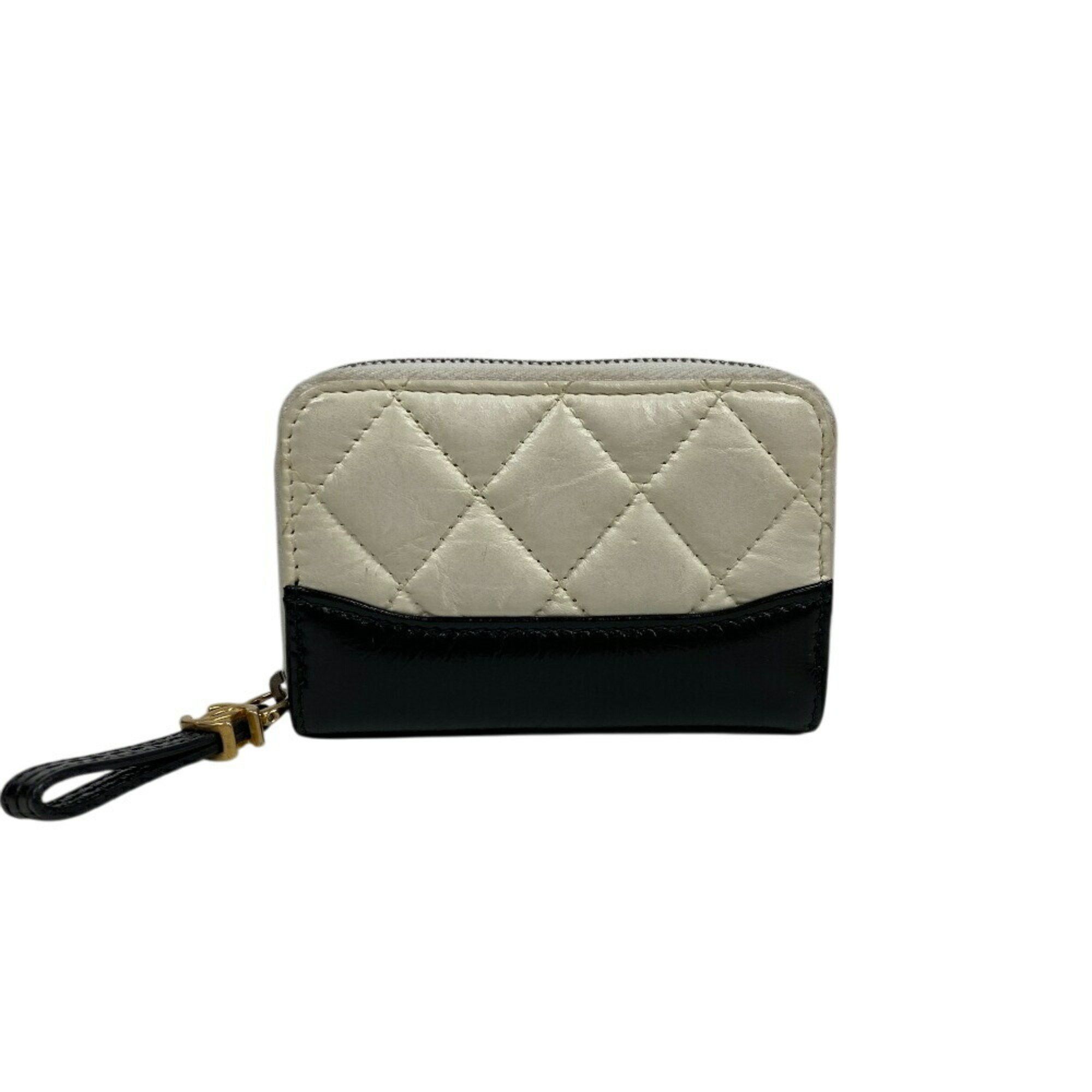 Chanel CHANEL Gabriel Doux Round Coin Case Wallet White Women's Size ONE SIZE - 1 Thumbnail