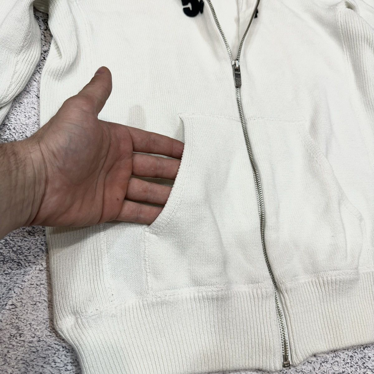 Designer × G-Star G-Star Mens White Robert Vest Knit l/s zip sweater S size Size US S / EU 44-46 / 1 - 8 Thumbnail
