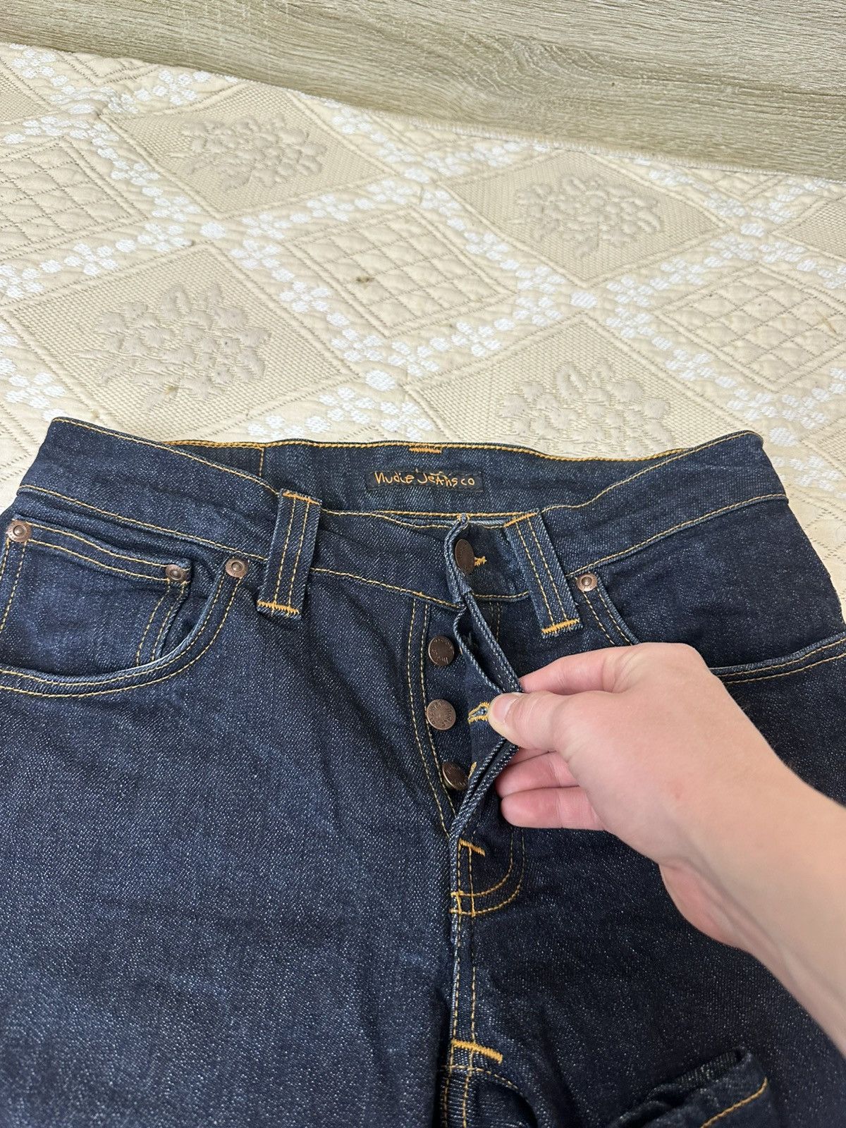 Nudie Jeans 🔥 Nudie Grim Tim Vintage Slim Fit Navy Jeans Denim Pants Size US 32 / EU 48 - 5 Thumbnail