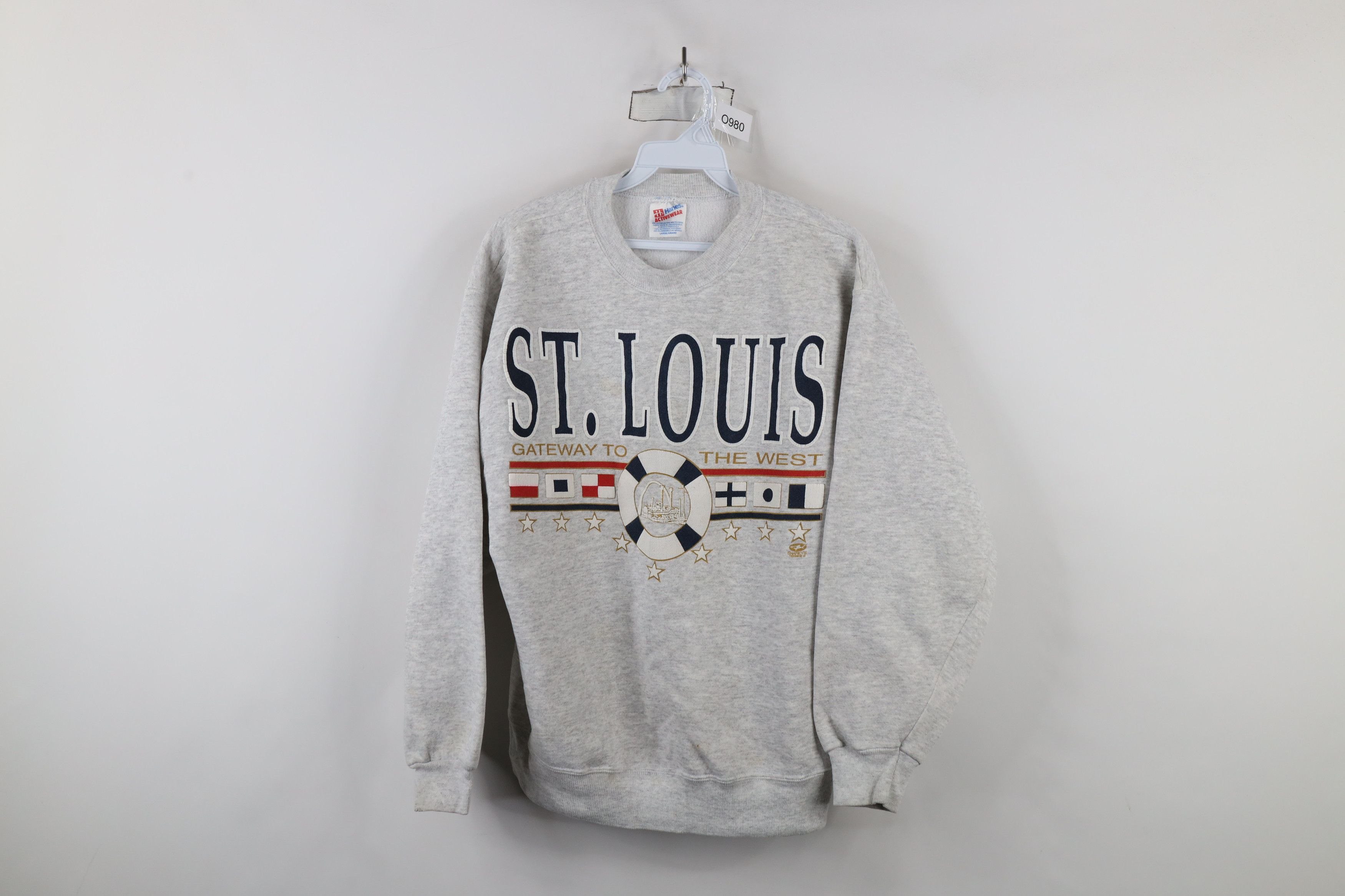 Vintage Vintage 90s Streetwear Louis Gateway to the West Sweatshirt Size L / US 10 / IT 46 - 1 Thumbnail