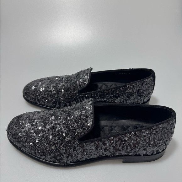Dolce & Gabbana Dolce & Gabbana Sequin Slippers Loafers Black Men’s Size 8 Size US 8 / EU 41 - 3 Thumbnail
