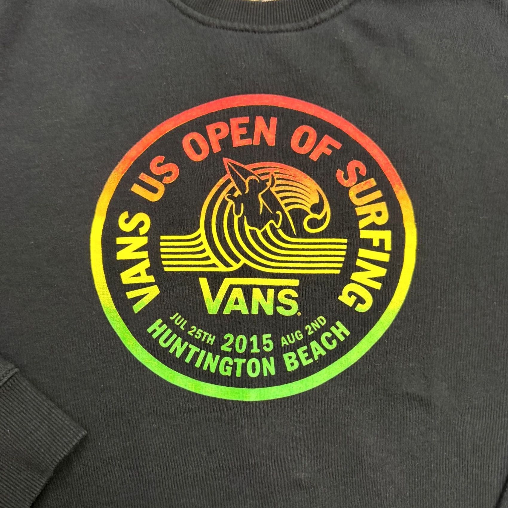 Tommy Bahama Vans US Open Of Surfing 2015 Huntington Bleach Graphic Sweatshirt Mens Large Black Logo All Seasons Breathable Stretch Sweatshirt Men Size US L / EU 52-54 / 3 - 4 Thumbnail