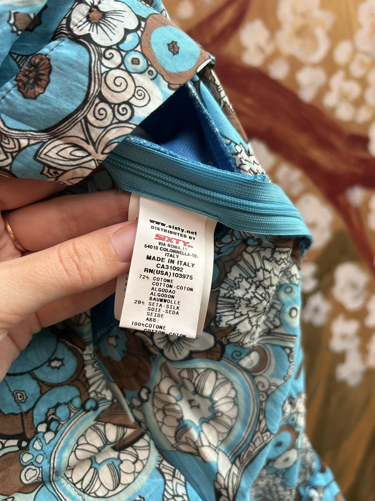 Miss Sixty Y2K Miss Sixty Floral Print Cotton Silk V-Neck Babydoll Top Size S / US 4 / IT 40 - 9 Thumbnail