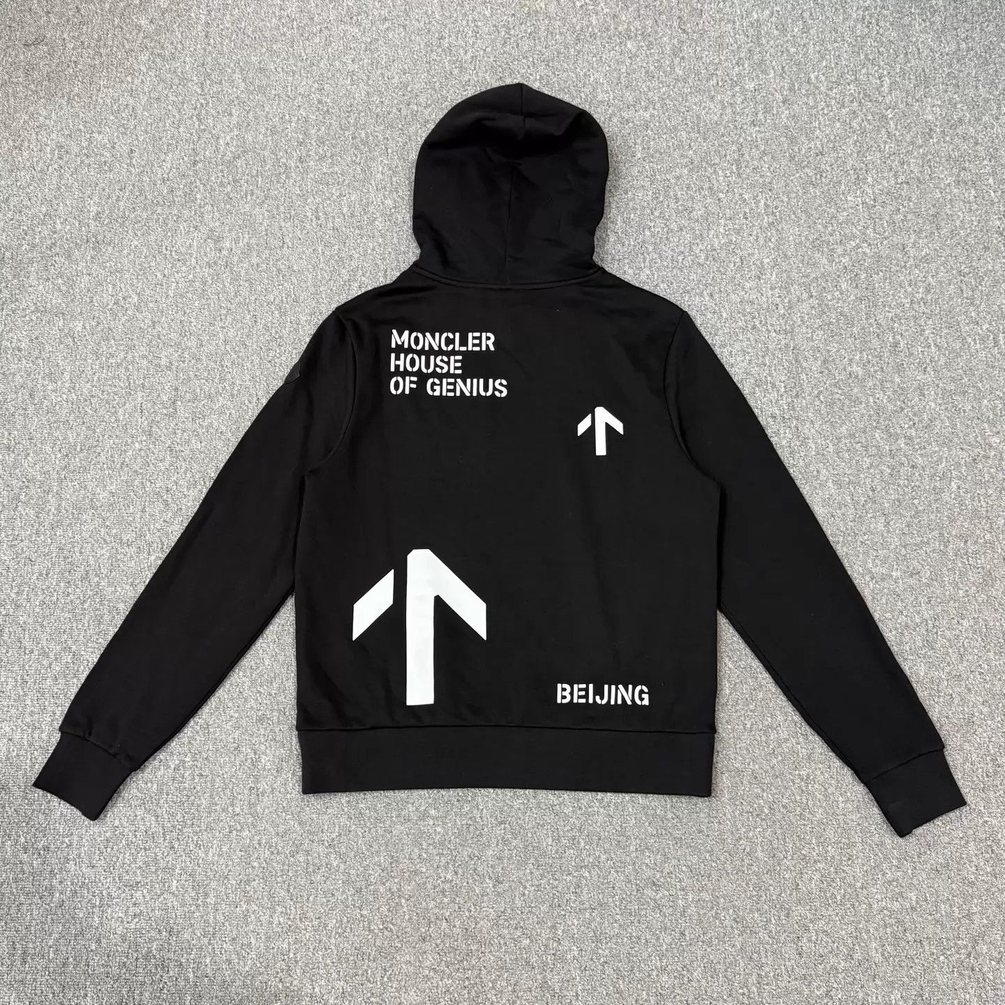 Moncler Moncler Black Chest Logo Hoodie L Size L / US 10 / IT 46 - 2 Thumbnail