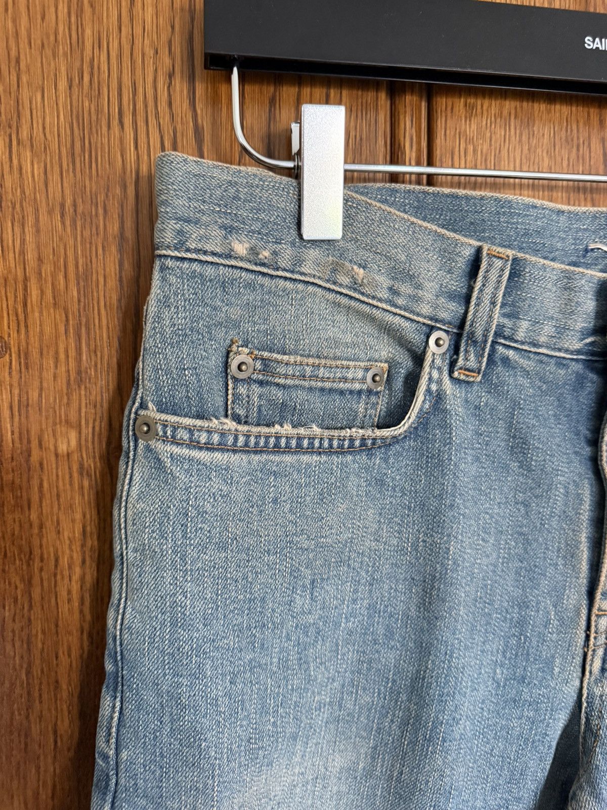 Saint Laurent Paris Holy Grail SS15 Saint Laurent Lenny Kravitz crash rip jeans Size US 31 - 19 Thumbnail