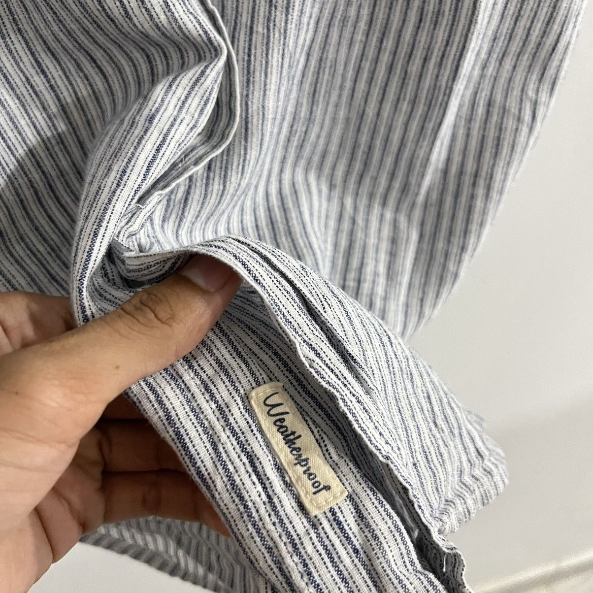 Japanese Brand Weatherproof - Striped Linen Shirt Size US L / EU 52-54 / 3 - 5 Thumbnail