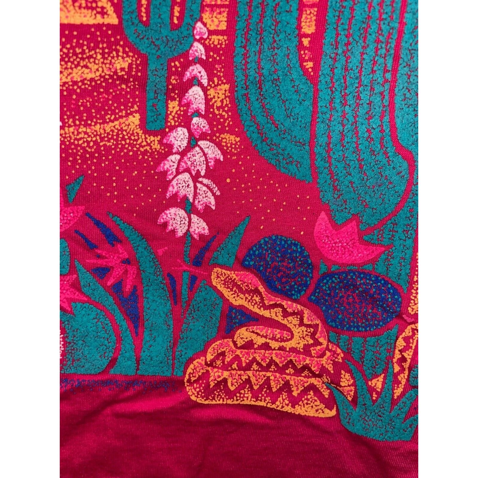 Jerzees Vintage Arizona Desert Shirt Cactus Pink Tee VTG 90s Large Size US L / EU 52-54 / 3 - 6 Thumbnail
