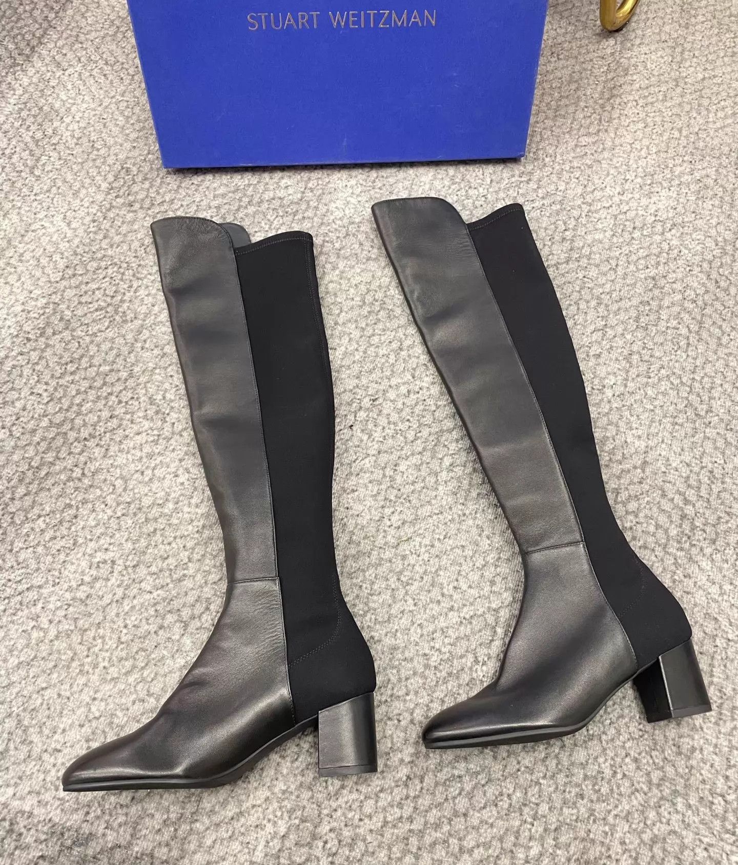 Other Pre-owned SW Black Stretchy Knee-high Boots 35 Size US 4.5 / IT 34.5 - 1 Thumbnail