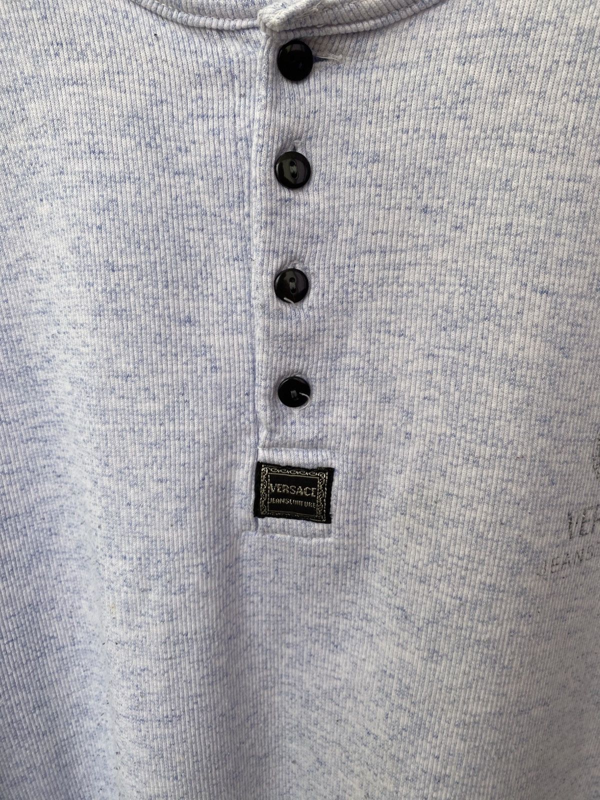 Versace × Versace Jeans Couture × Vintage VINTAGE VERSACE JEANS COUTURE HALF BUTTON DOWN T SHIRT Size US L / EU 52-54 / 3 - 7 Thumbnail