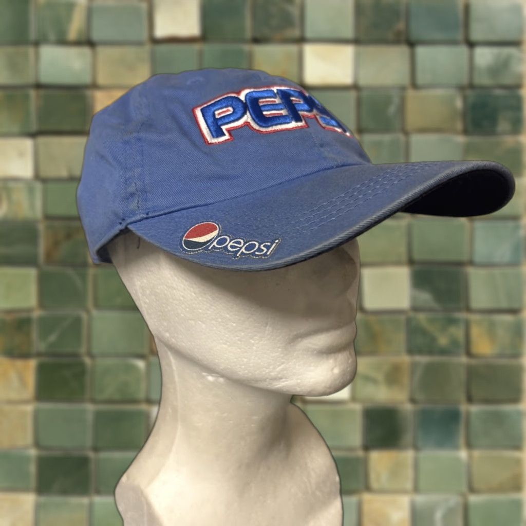 Vintage Ahead Pepsi Headwear Blue Hat Baseball Cap Adjustable NWT Extreme Fit Unisex Adults Cotton Cap Men Women Adjustable Blue NWT Size ONE SIZE - 1 Thumbnail