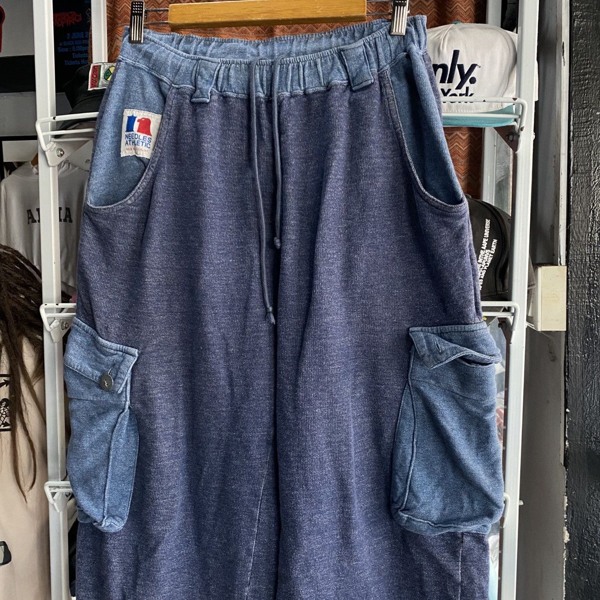 Needles Needles H.D. BDU SweatPants Denim Patchwork Drawstring Blue Size US 32 / EU 48 - 3 Thumbnail