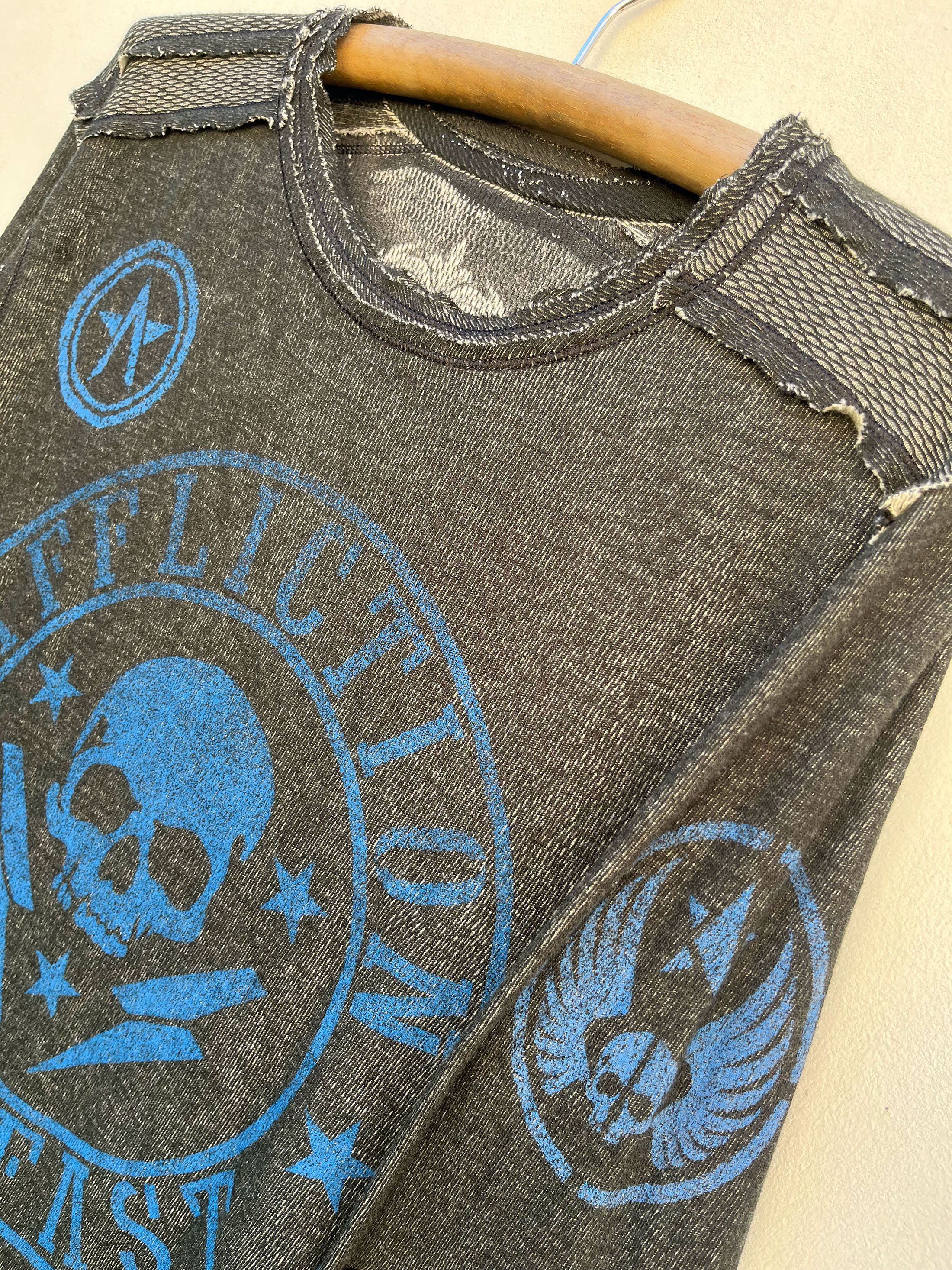 Affliction Vintage Affliction Reversible Ripped Long Sleeve Size US XL / EU 56 / 4 - 6 Thumbnail