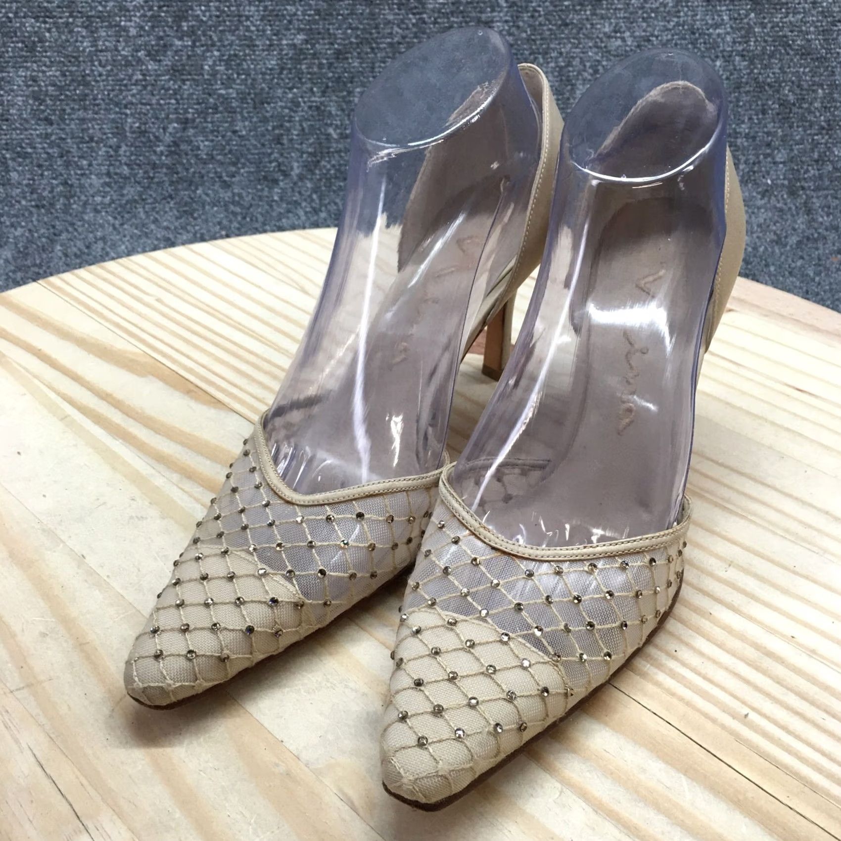 Vintage Nina Pump Heels Womens 8M Brown D'Orsay Pointed Toe Slip On Stiletto Casual Size US 8 / IT 38 - 5 Thumbnail
