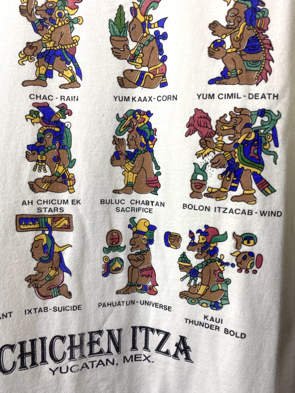 Vintage Vintage 1990’s Dioses Mayas Chichen Itza T Shirt Size US XL / EU 56 / 4 - 4 Thumbnail