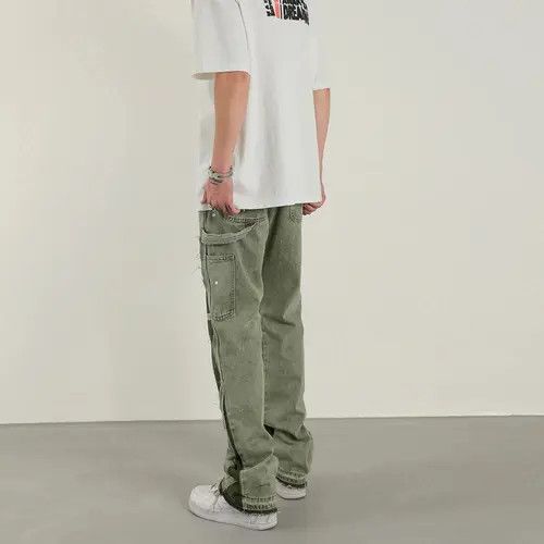 Japanese Brand Vintage Distressed Graffiti Mens Micro Flared Denim Jean Size US 34 / EU 50 - 2 Thumbnail
