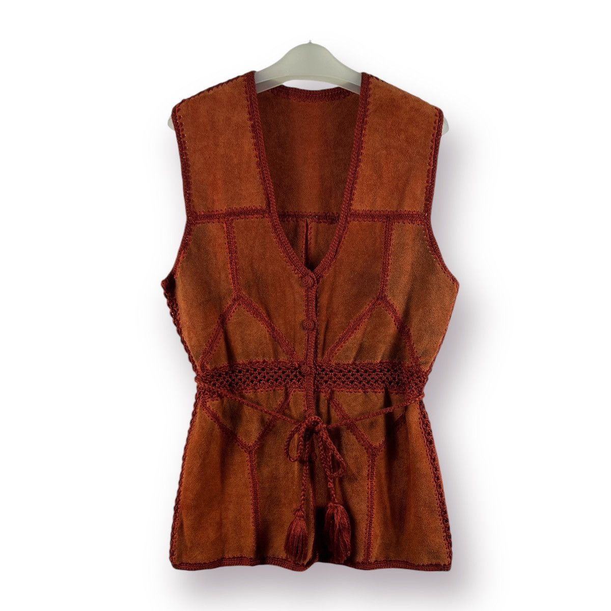 Leather 🔥 Suede Leather Sleeveless button up dresses Size M / US 6-8 / IT 42-44 - 1 Thumbnail