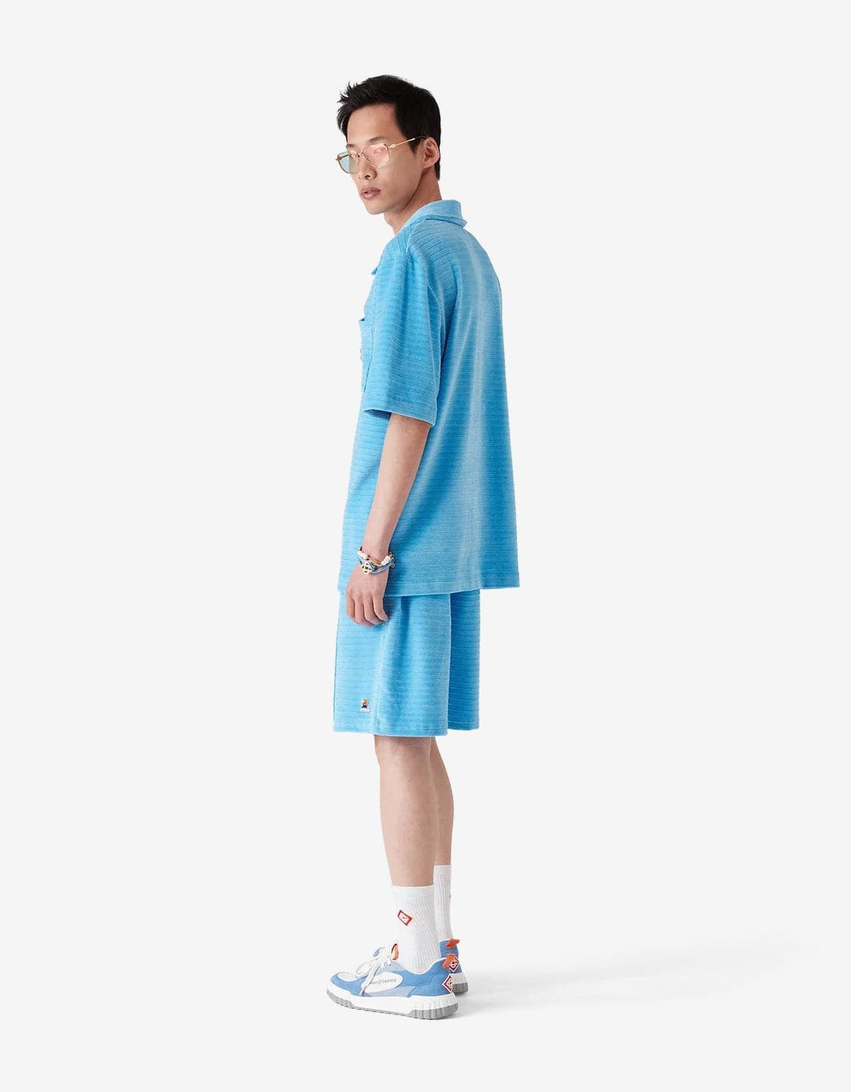 Casablanca Casablanca Blue Velour Stripe Shorts Size US 32 / EU 48 - 3 Thumbnail