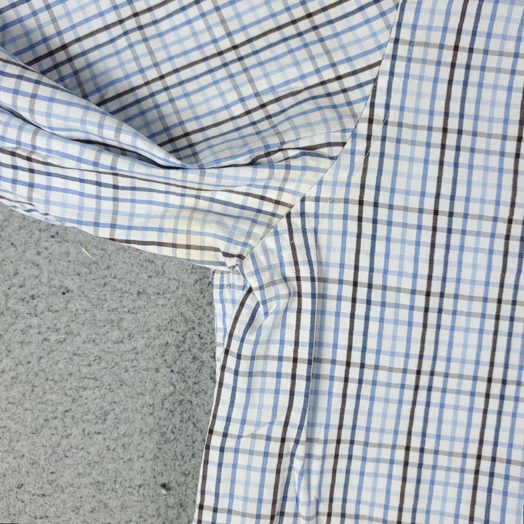 Banana Republic BANANA REPUBLIC Shirt Mens XL Blue Check Button-Up Long Sleeve Casual Classic Business Dress Shirt - Preppy American Style Mens XL Blue Size US XL / EU 56 / 4 - 3 Thumbnail