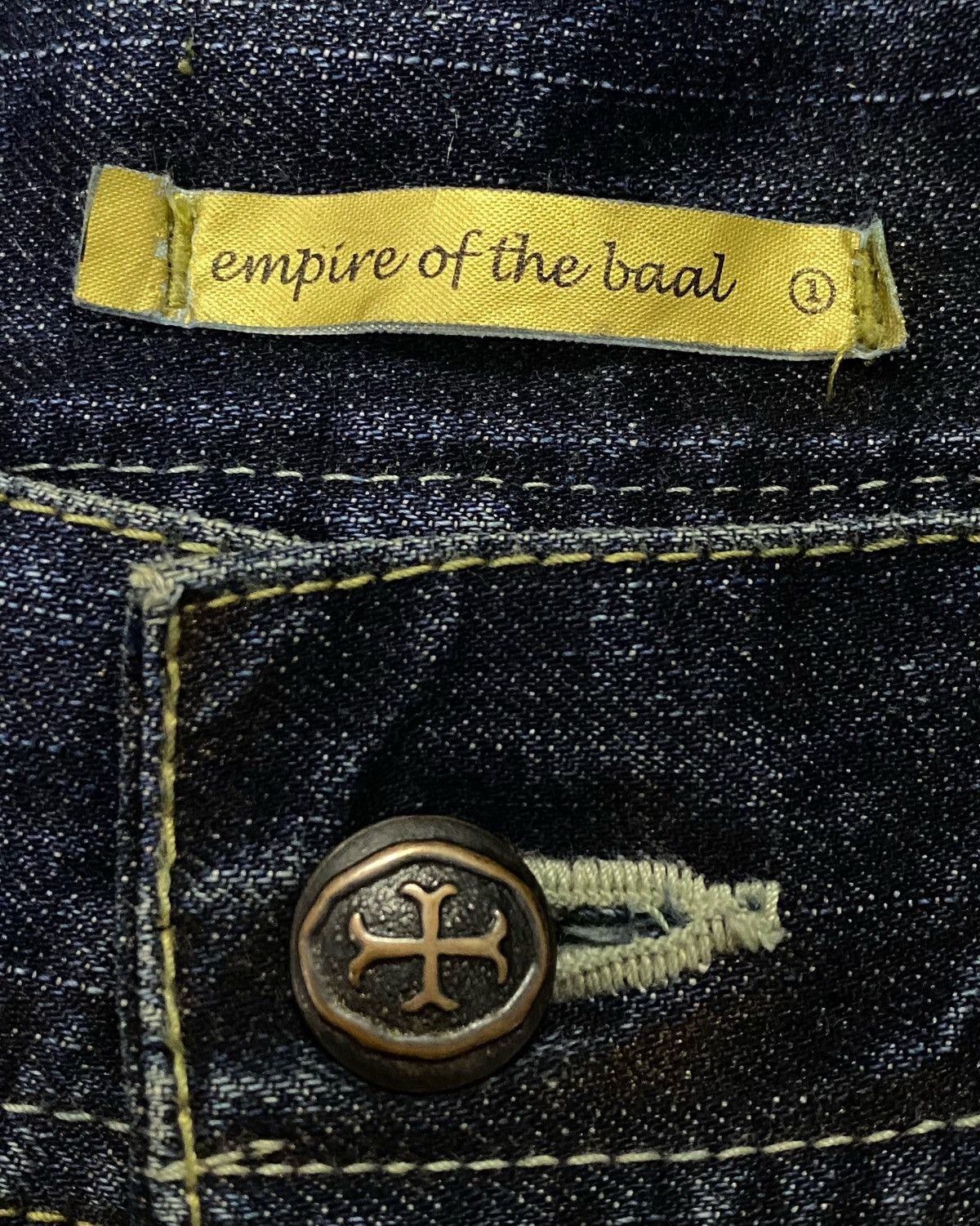 Beauty Beast Rare‼️Empire of the Baal Flare Multi-Zip Denim Jeans Size 30" / US 8 / IT 44 - 12 Thumbnail