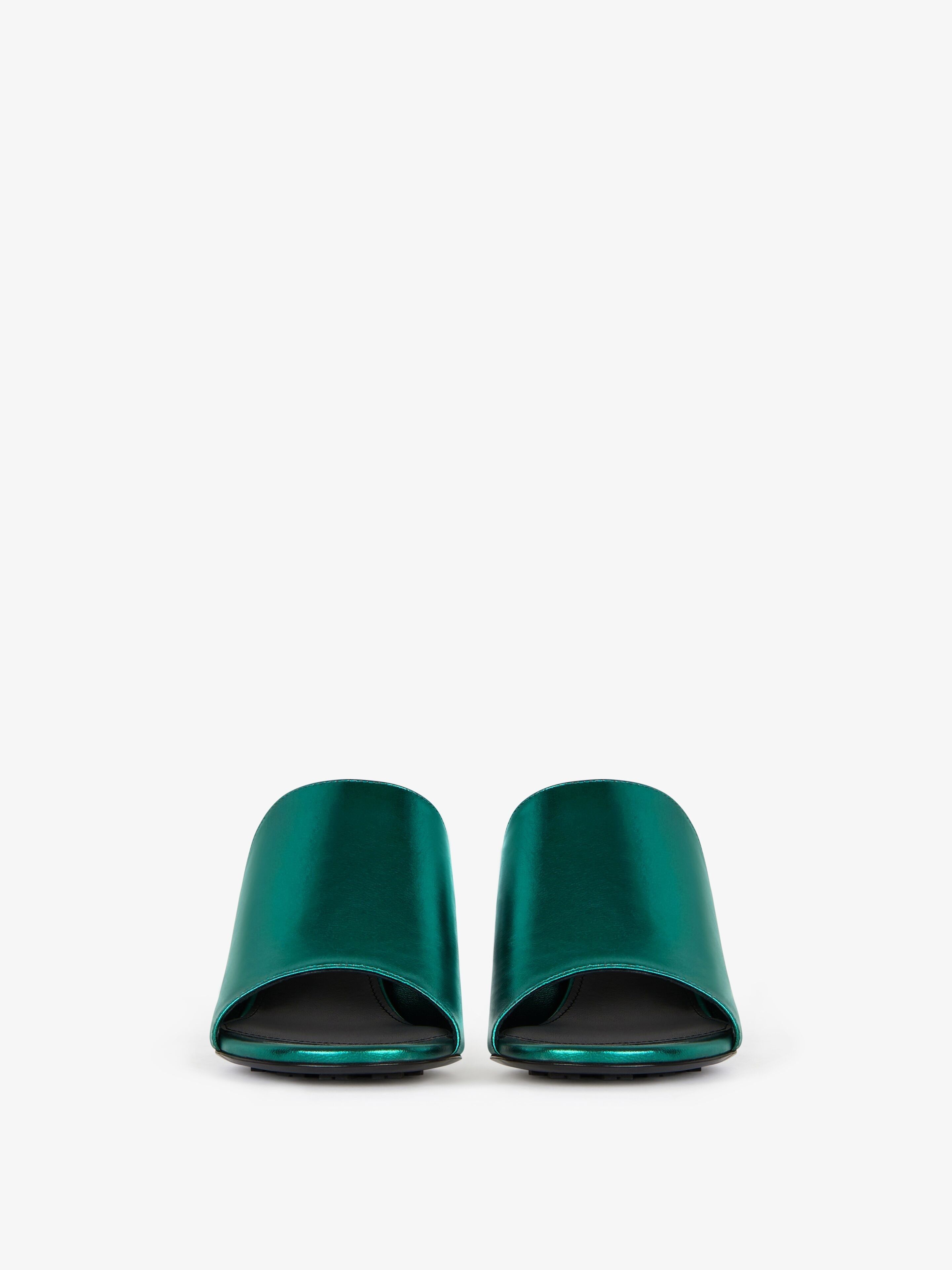 Givenchy o1srvl11e0225 G Cube Mules in Green Size US 8 / IT 38 - 2 Thumbnail