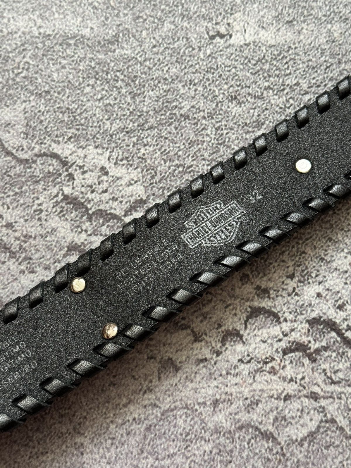 Harley Davidson × Vintage Harley Davidson studded rhinestones leather belt gothic Size ONE SIZE - 10 Thumbnail
