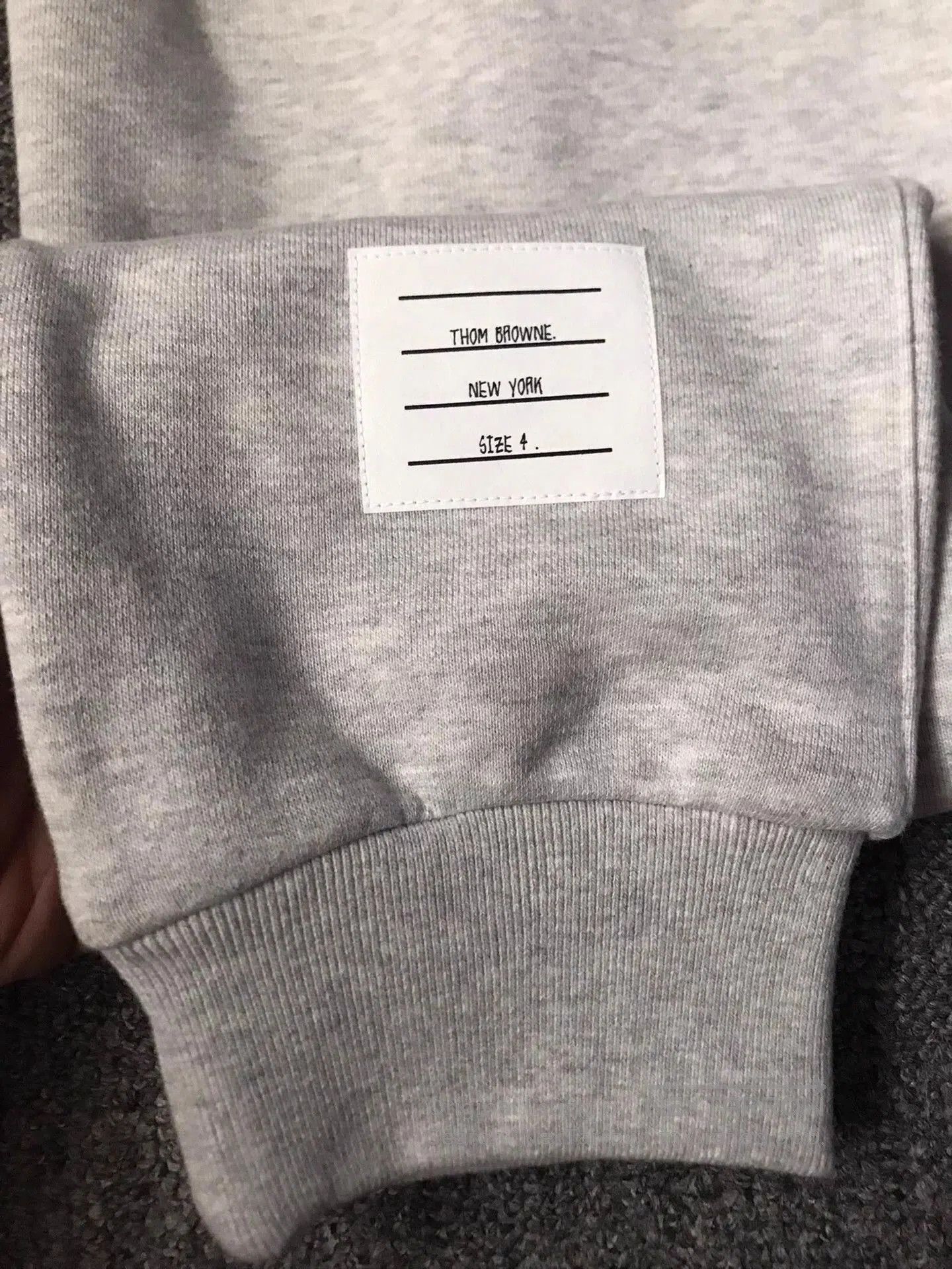 Thom Browne Gray Striped Sweatpants with Elastic Waist. Size US 36 / EU 52 - 5 Thumbnail