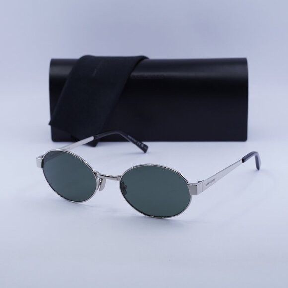 Saint Laurent Paris 🕶️ New Saint Laurent SL692 002 Sunglasses - Shiny Silver Size ONE SIZE - 12 Thumbnail