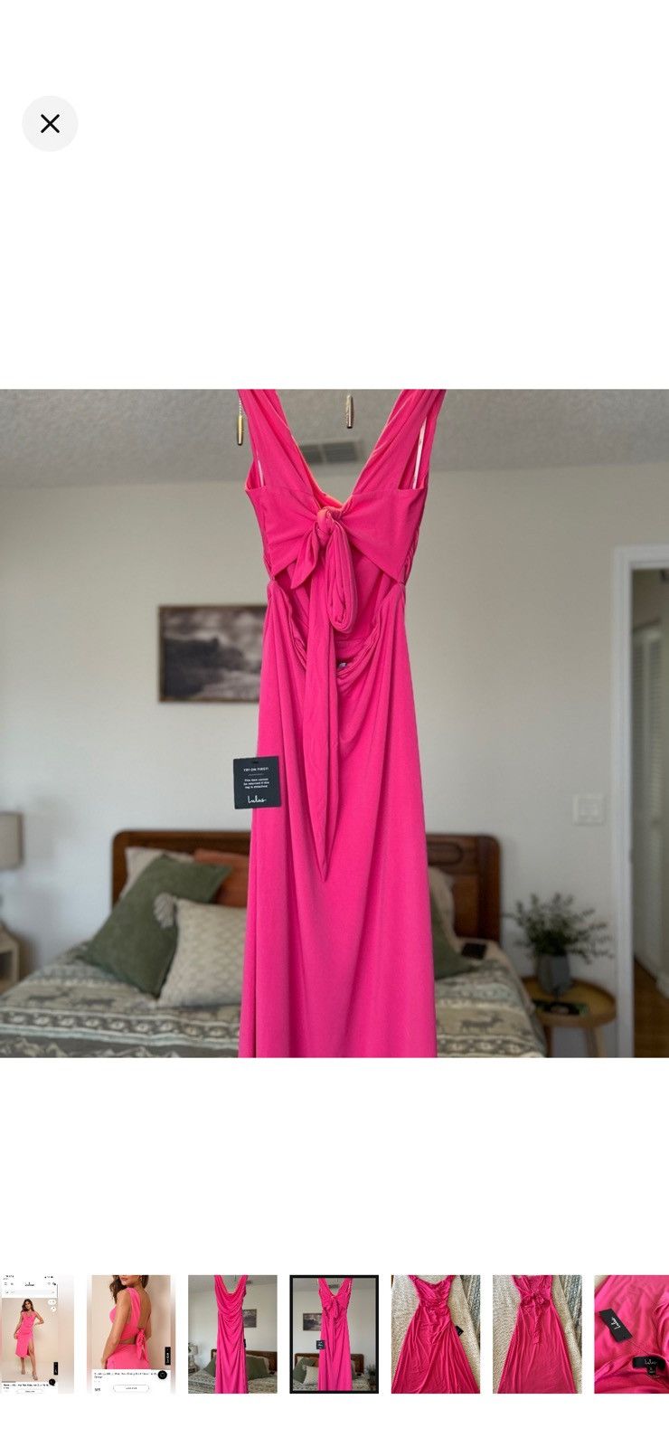 Lulus (NWT) Lulu’s Pink Draped Sleeveless Cocktail Dress Size S / US 4 / IT 40 - 4 Thumbnail