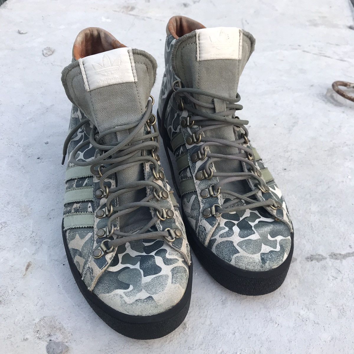Adidas Rare adidas SAMPLE Vintage Camouflage Green Military hi boot Size US 8.5 / EU 41-42 - 12 Thumbnail