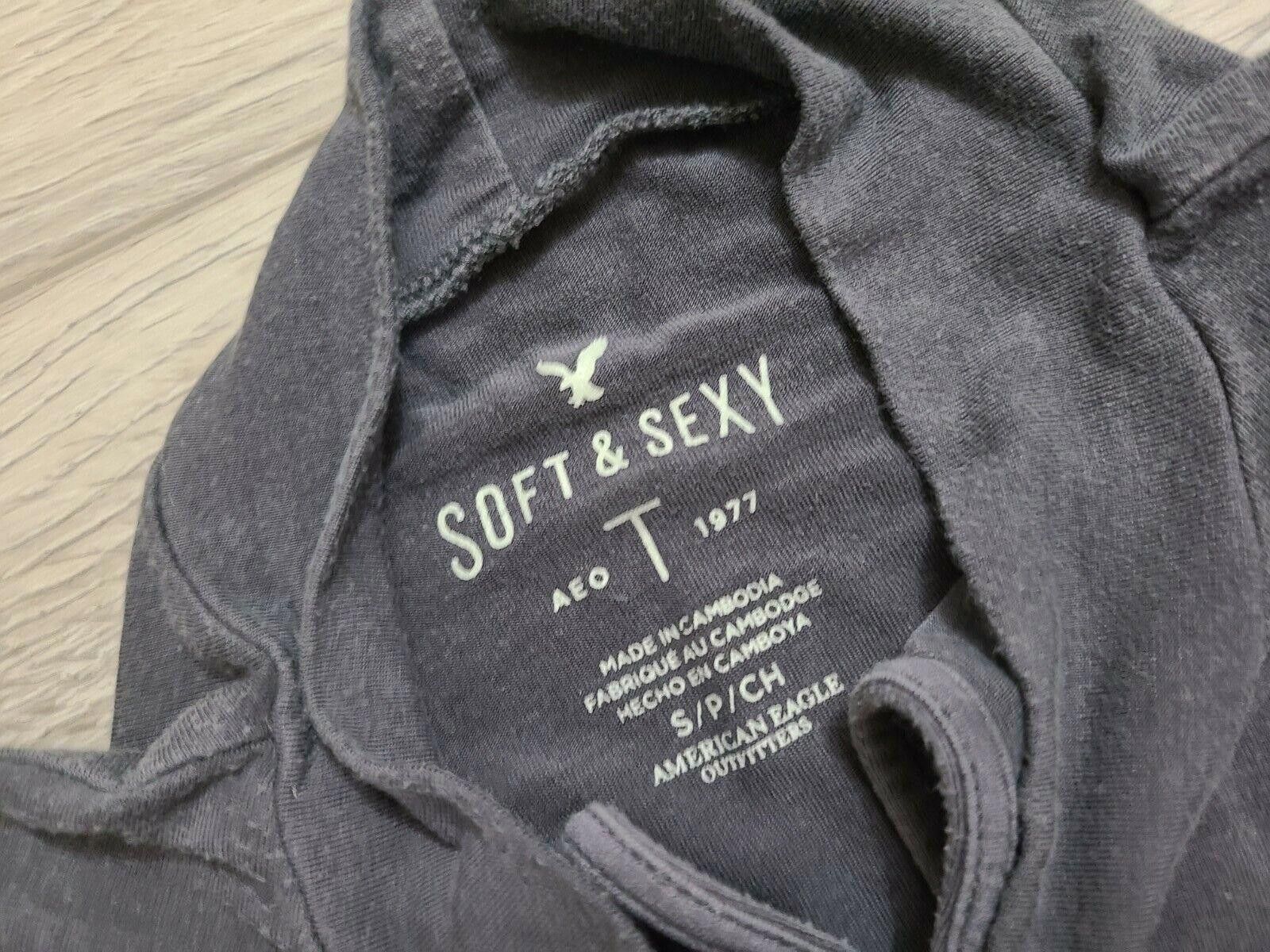 Designer American Eagle Soft And Sexy Top Small Gray Long Sleeve Size S / US 4 / IT 40 - 3 Thumbnail