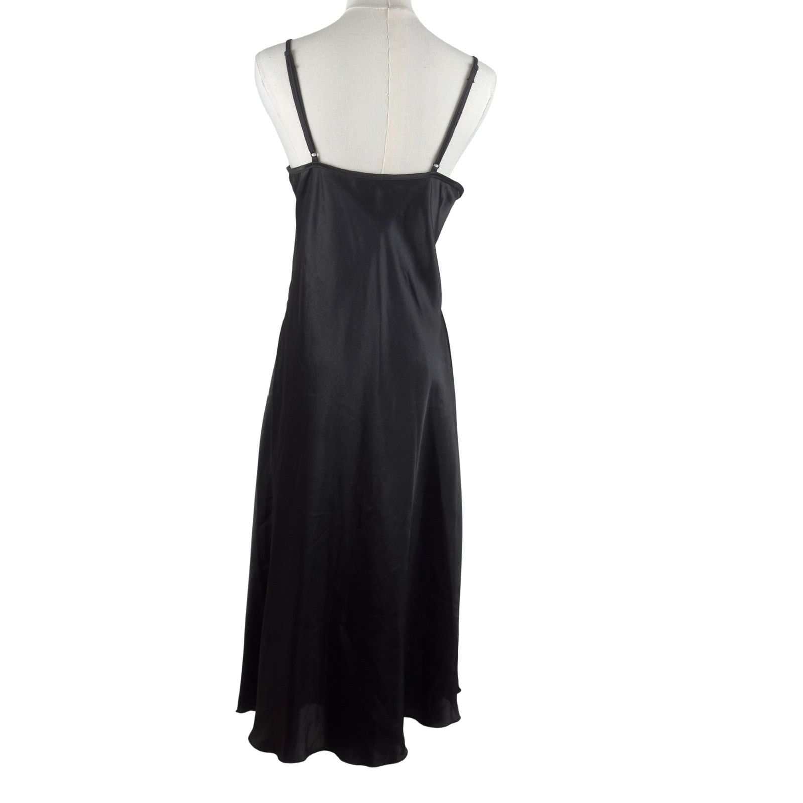 Bebe Bebe Satin Cowl Neck Slip Midi Dress Adjustable Holiday LBD Size XL / US 12-14 / IT 48-50 - 3 Thumbnail