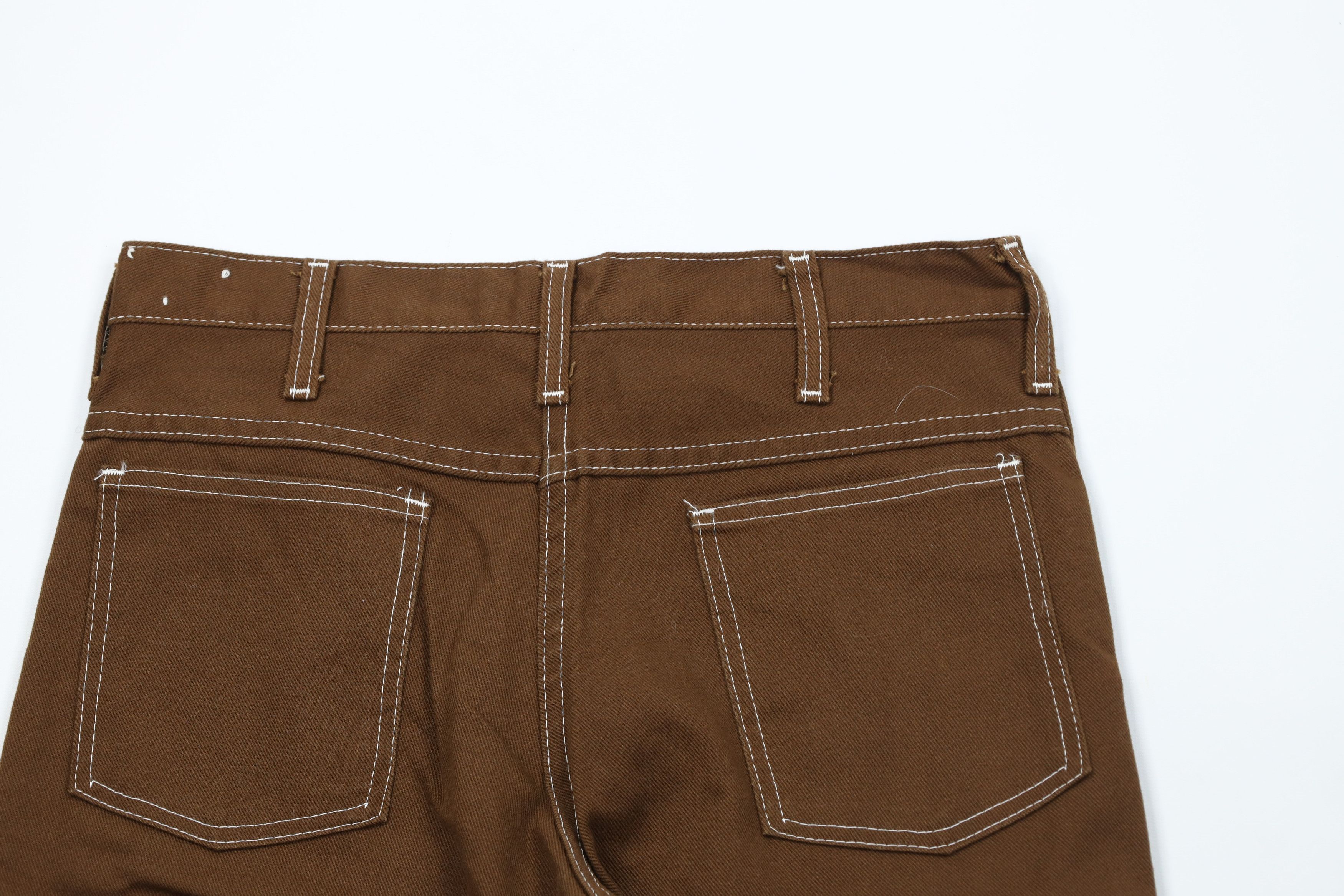 Vintage Vintage 70s Streetwear Wide Leg Denim Jeans Brown USA Size US 30 / EU 46 - 9 Thumbnail