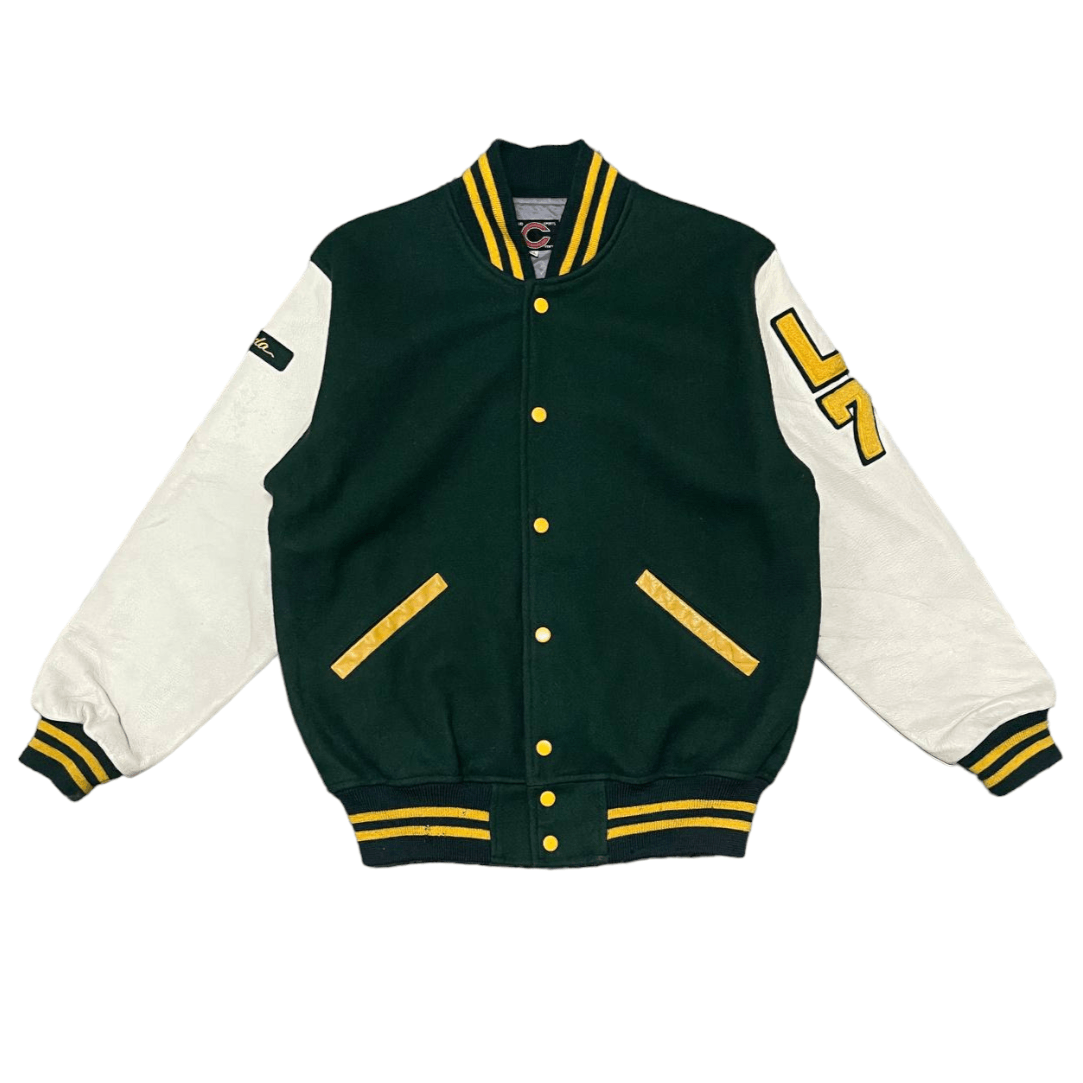 Japanese Brand Vintage Japanese Brand Varsity Jacket Wool Leather Sleeve Size US L / EU 52-54 / 3 - 1 Thumbnail