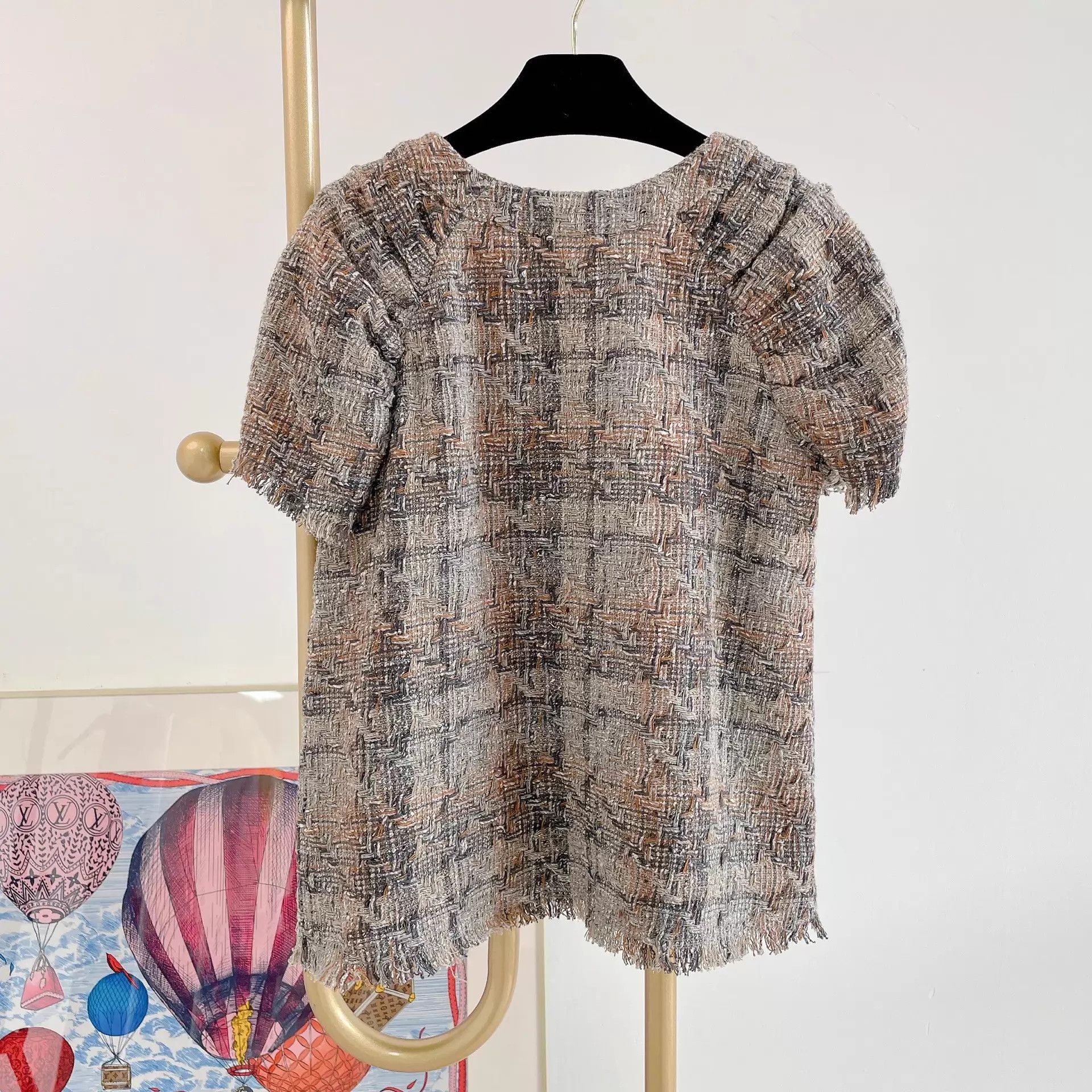 Chanel CHANEL Greek Woven Tweed V-neck top 36 Size XS / US 0-2 / IT 36-38 - 3 Thumbnail