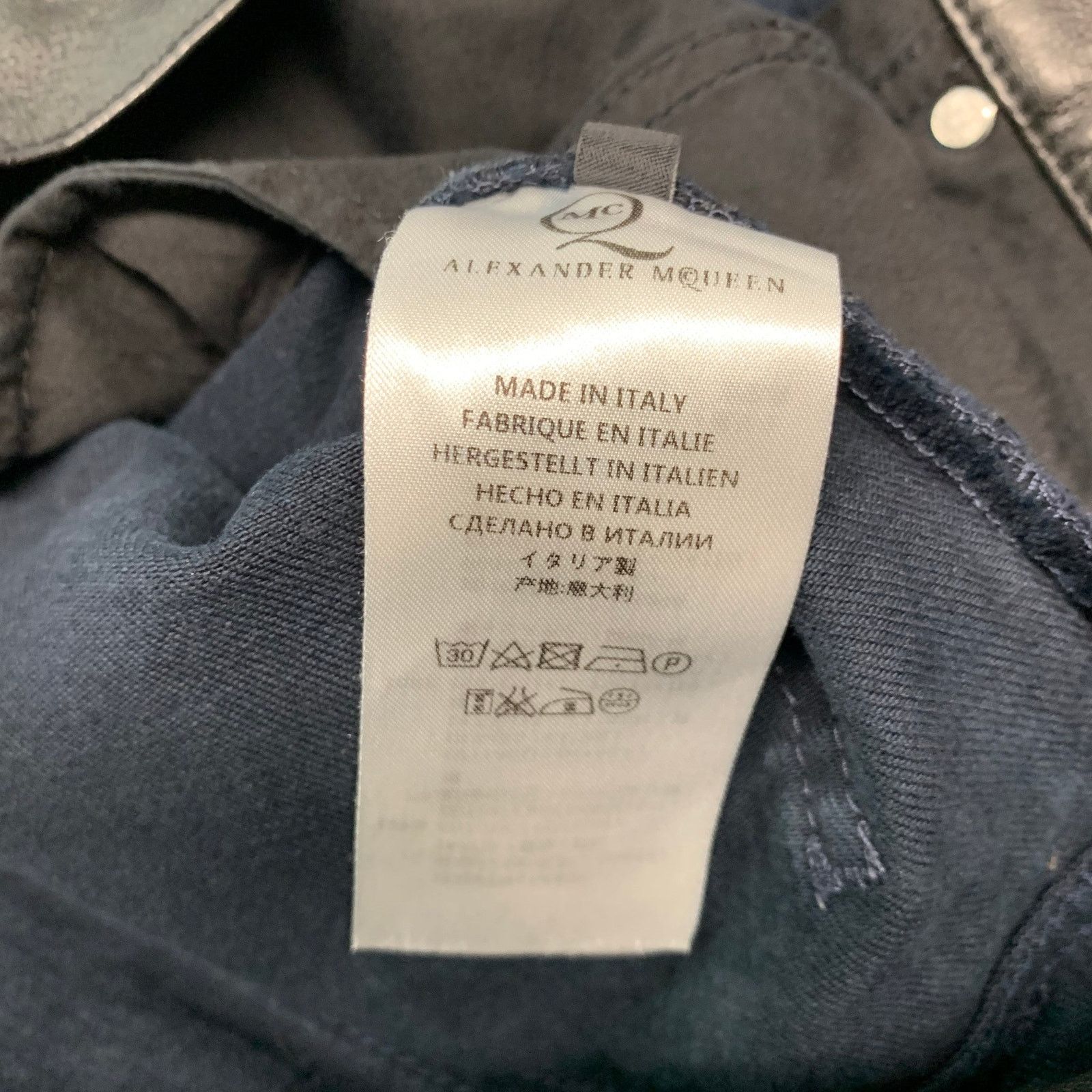 McQ Alexander McQueen Size 32 Navy Distressed Cotton Jeans Size US 32 / EU 48 - 7 Thumbnail