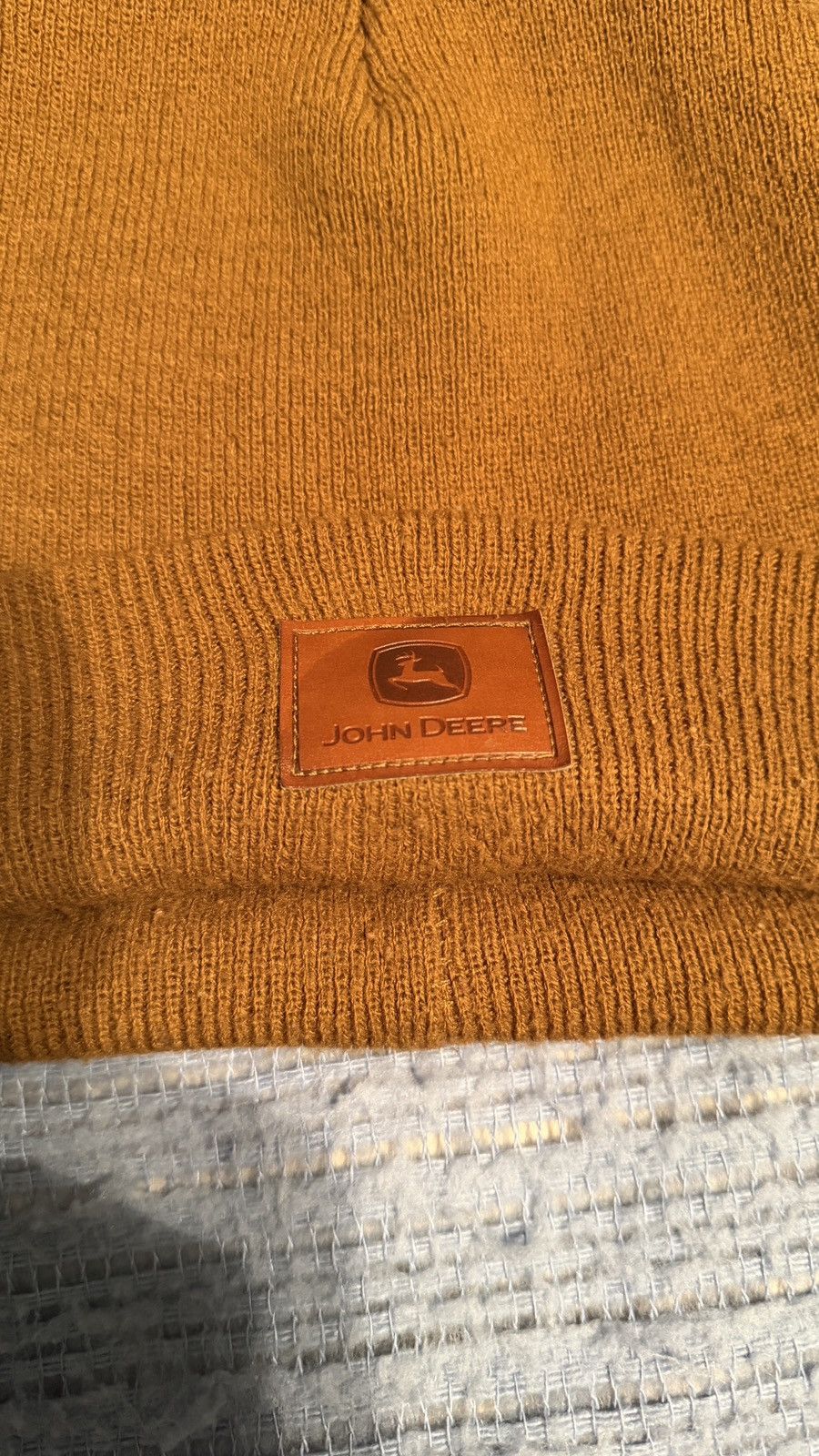 John Deere John Deere Orange Brown Beanie Hat Size ONE SIZE - 2 Thumbnail