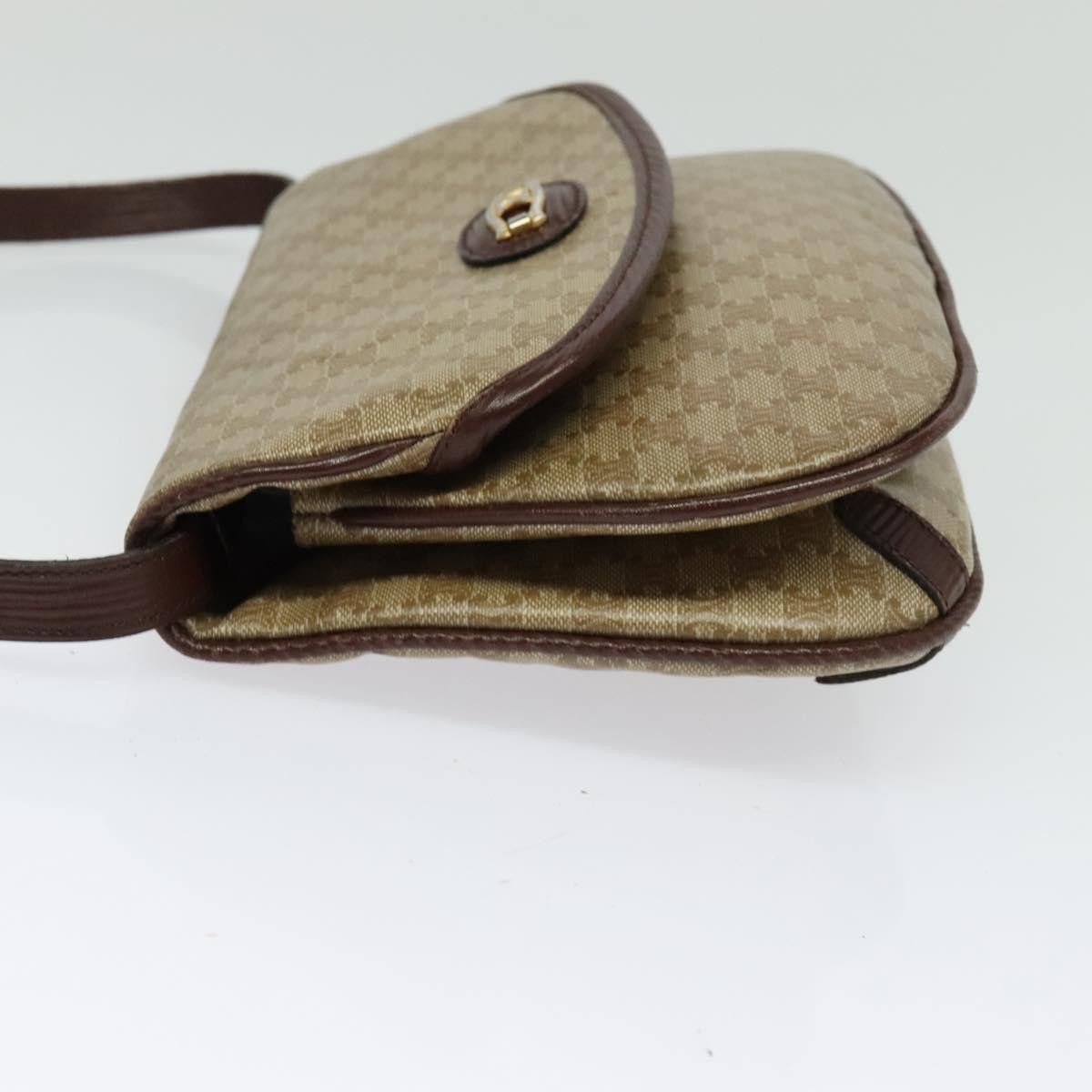 Celine CELINE Macadam Canvas Shoulder Bag Beige Gold Size ONE SIZE - 4 Thumbnail